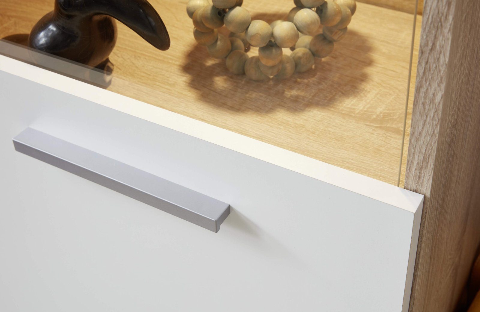 trendteam Wohnwand Logo, (4-teilig, Breite 240 cm), Eiche Sonoma Dekor und weiß