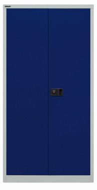 Bisley Drehtürenschrank Universal 505 Korpus lichtgrau, Fronten oxfordblau