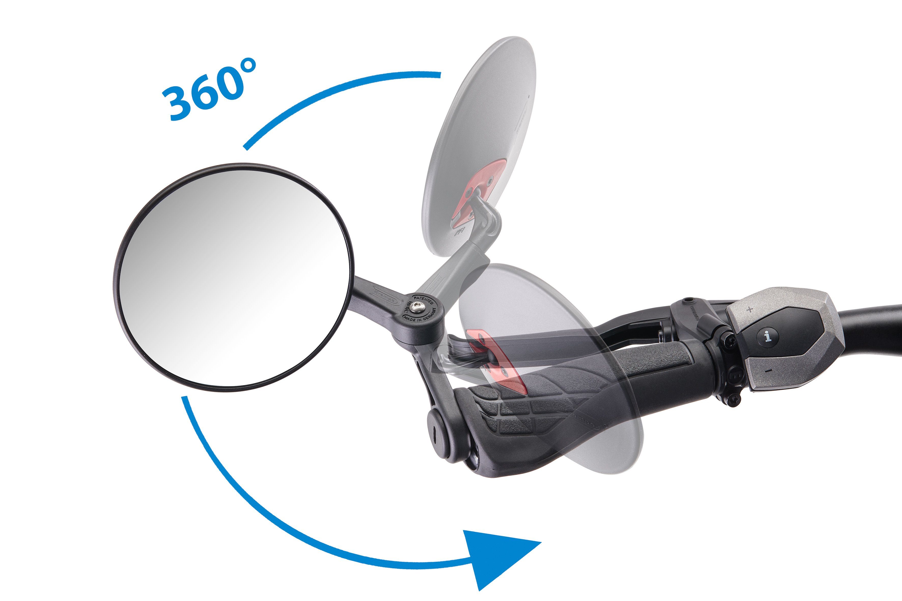 WEICON Fahrradspiegel Krampe Fahrradspiegel KF1 Typ B Innenklemmung