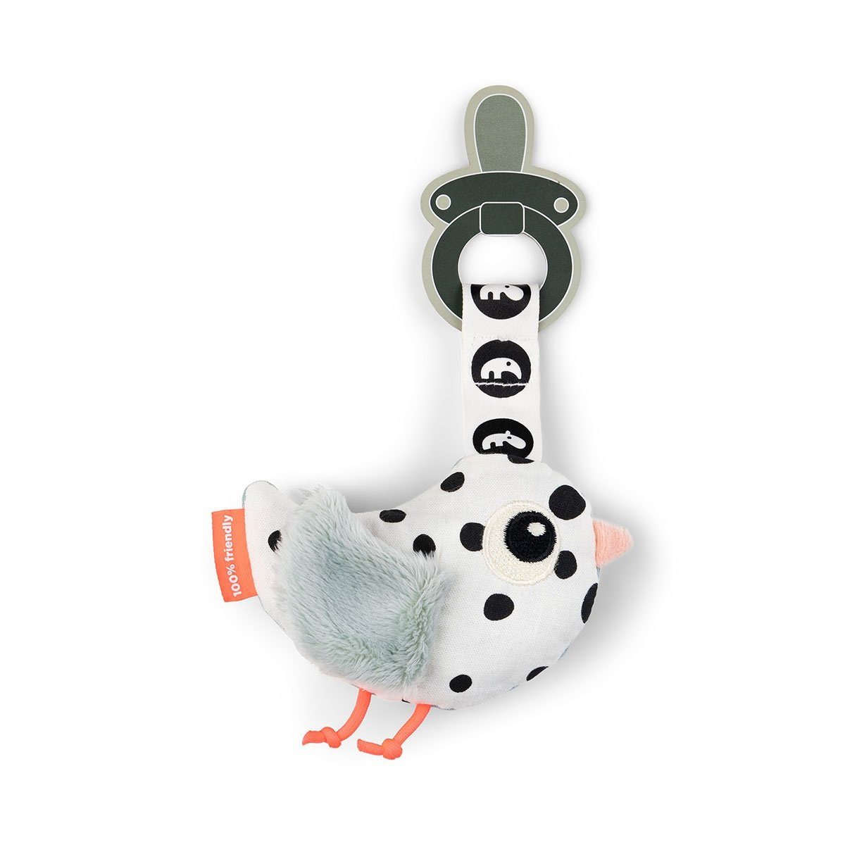 Done by Deer Schnullerbefestigung Schnullerhalter Birdee Blue Schnullerkette Kuscheltier