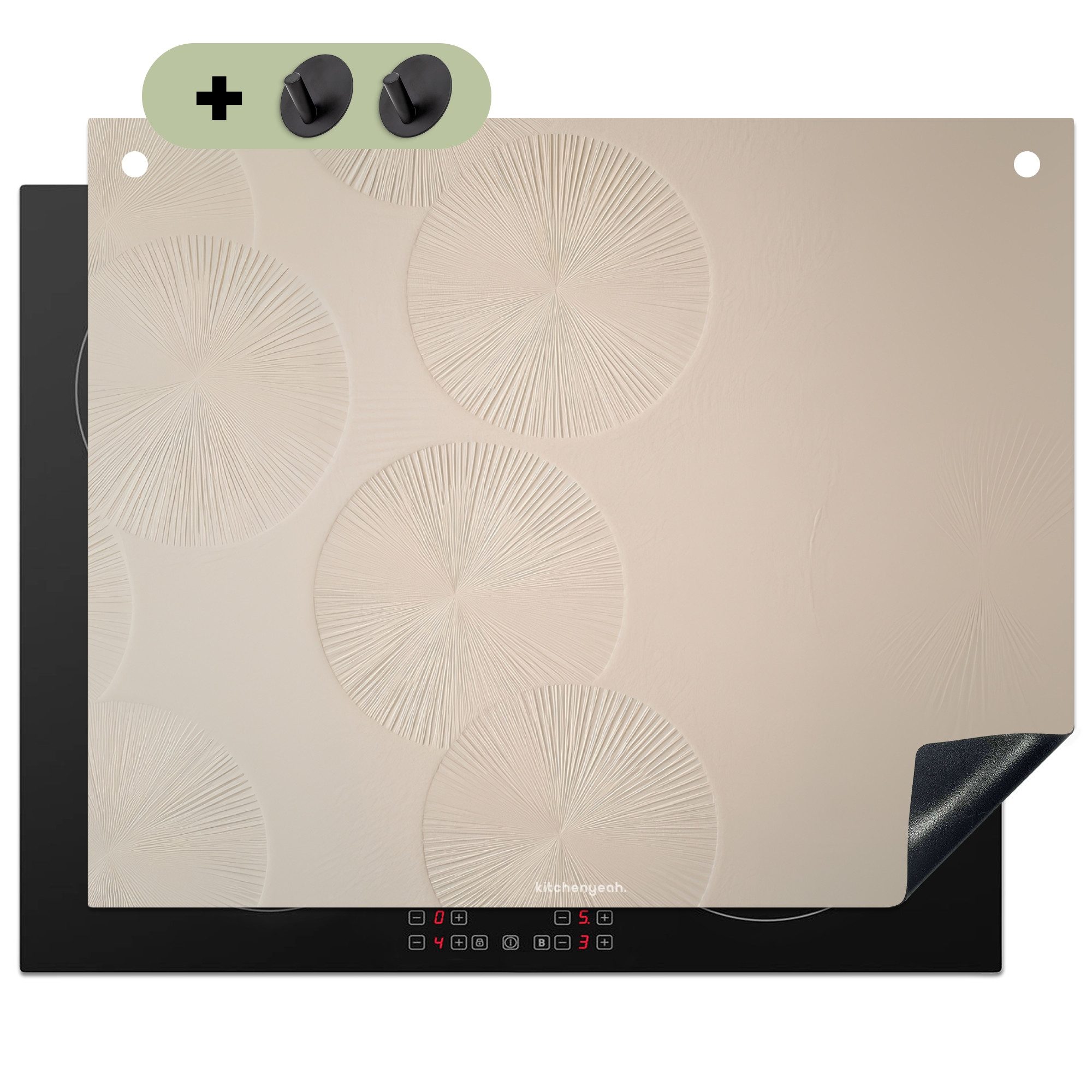 KitchenYeah Küchenrückwand Japandi - Beige - Modern, (1-tlg), Herdabdeckpla günstig online kaufen