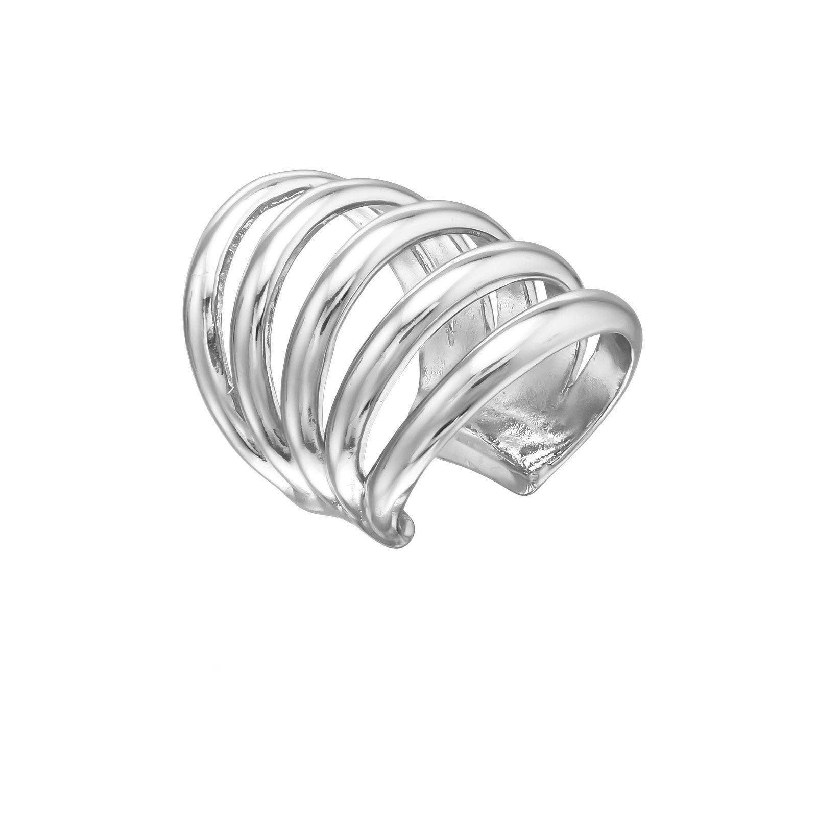 Order & Smile Schmuck Ohrklemme Ohrklemme Ear Cuff Ohrring mit fünf Ringen