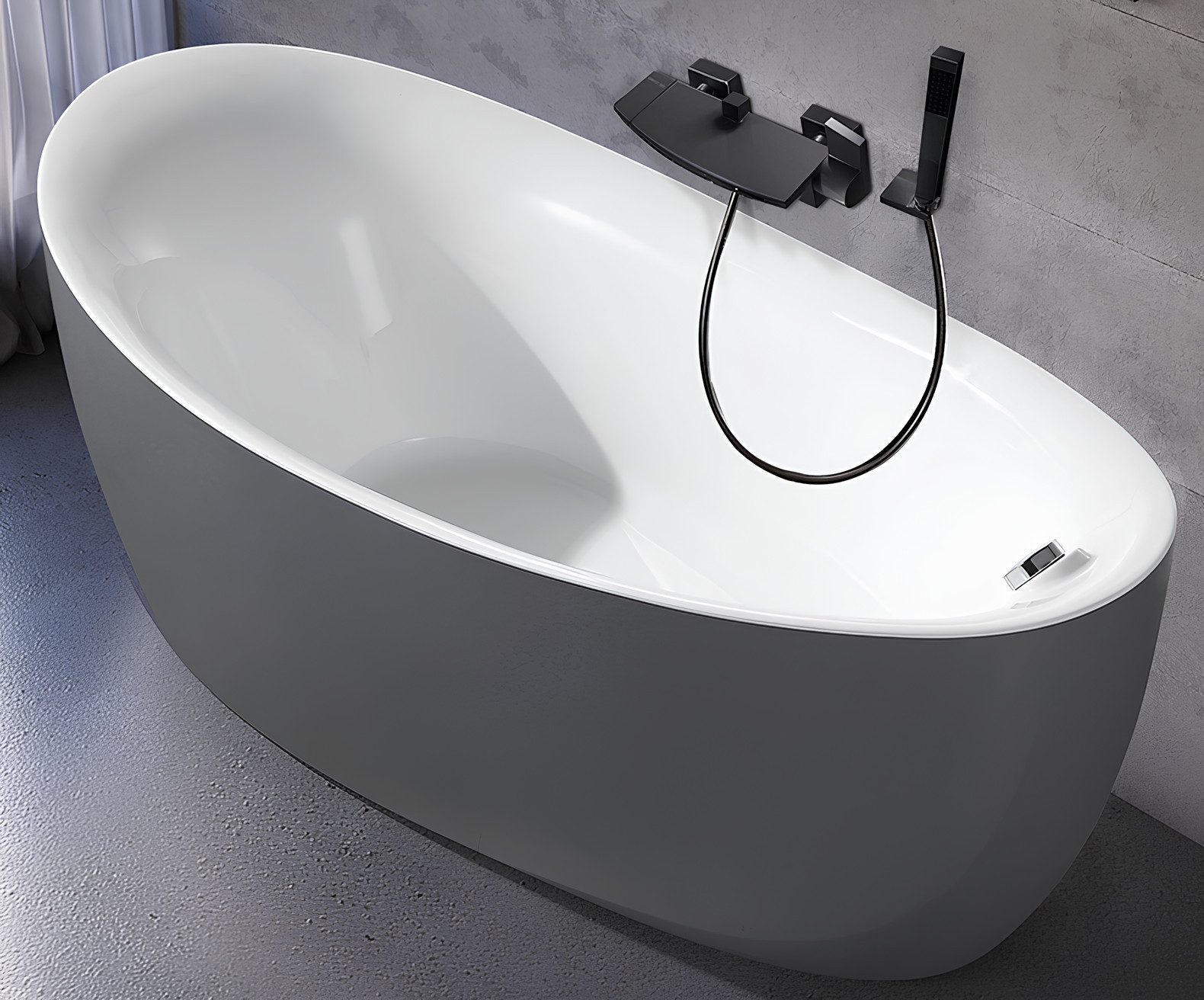 Xlmoebel Badewanne Moderne freistehende Acryl-Badewanne für ein modernes Badezimmer., Hergestellt in Europa