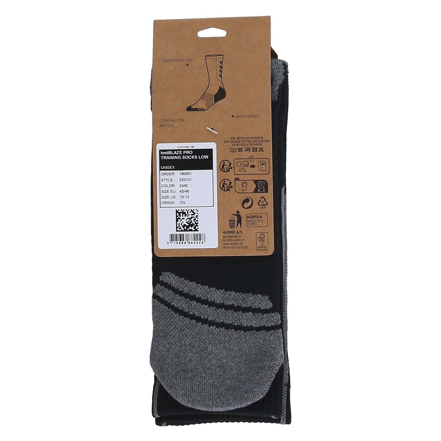 hummel Sportsocken hmlBLAZE Pro Training Crew schwarz/orange - 1 Paar