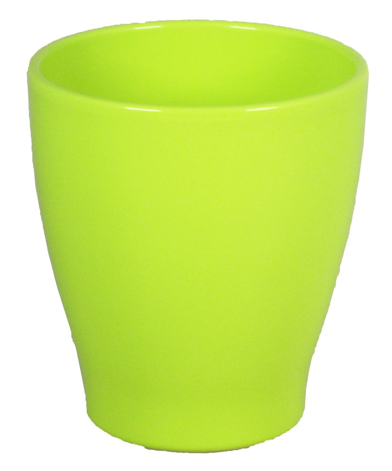 INNA-Glas Blumentopf Keramik Orchideenvase, Ø13,2cm, 15cm, apfelgrün - Pflanztopf/Orchidee