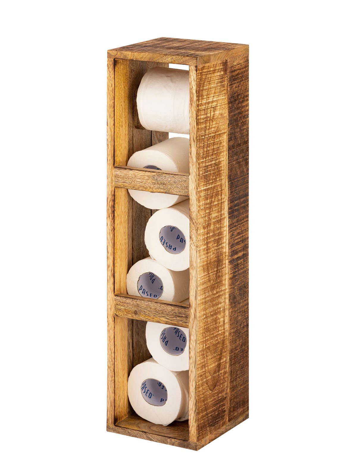 Toilettenpapierhalter Holz Klopapierhalter Casamia H cm 65 Klorollenhalt Toilettenpapierhalter 17x17