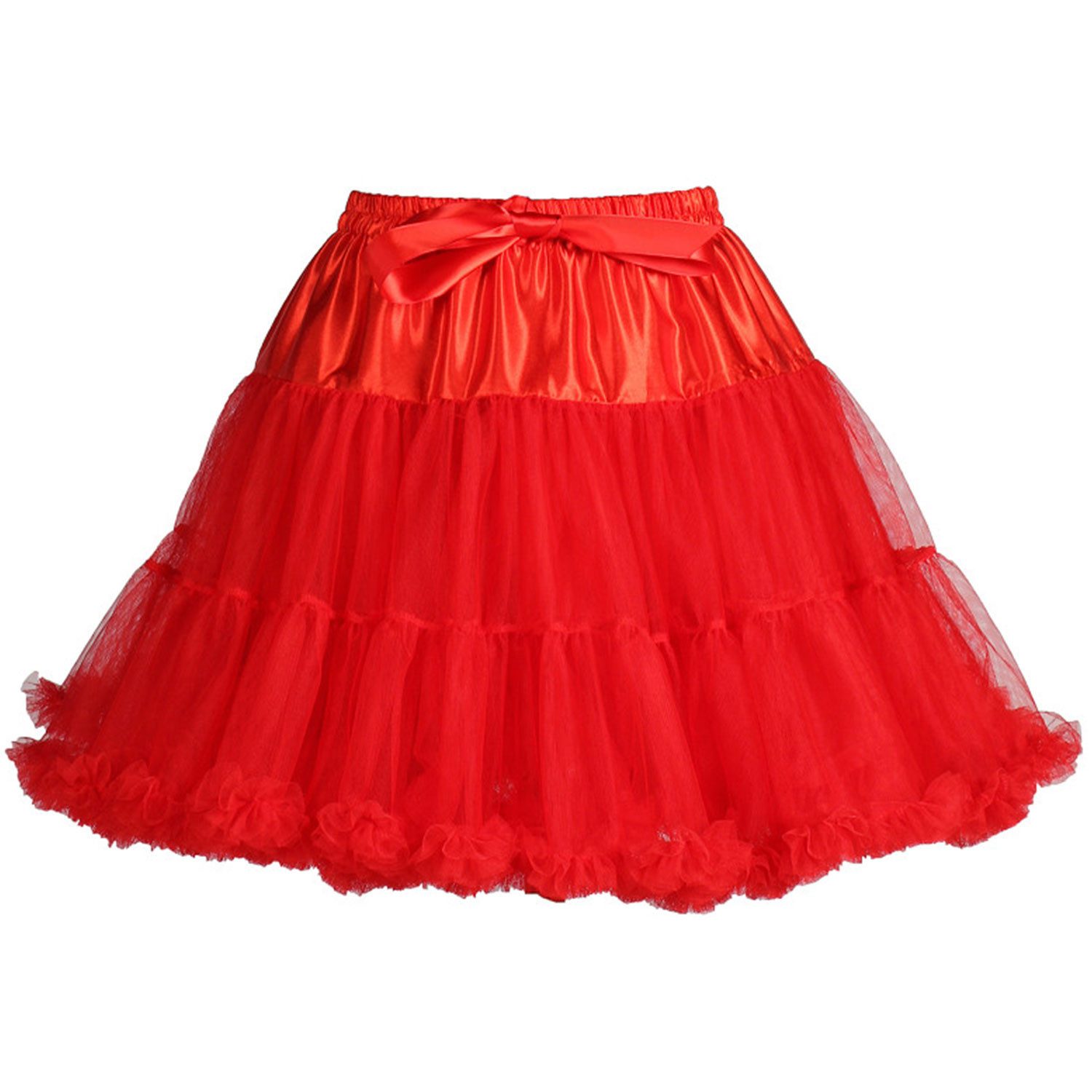 thetru Clown-Kostüm Volumen Petticoat 'Cabaret' für Damen, Rot