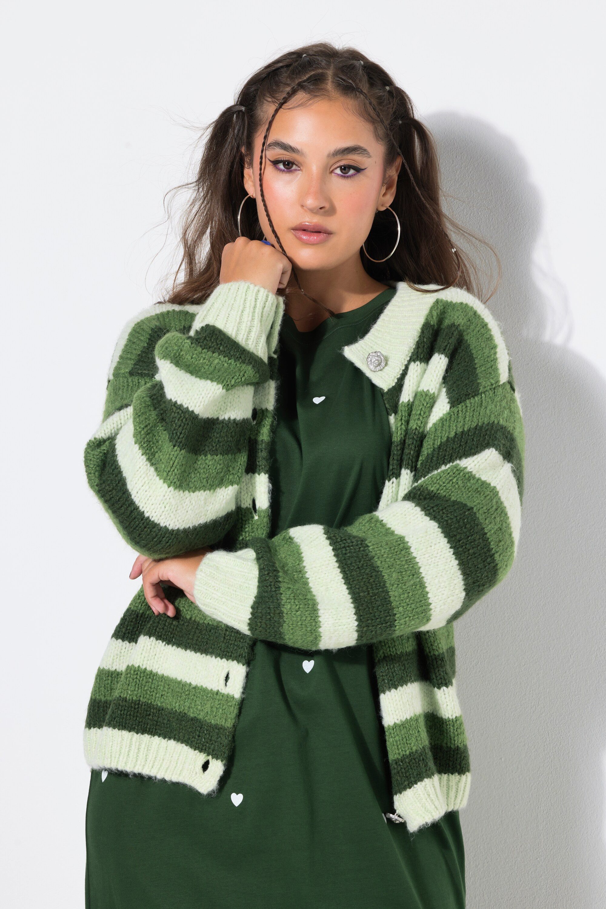 Studio Untold Strickjacke Strickjacke Oversize Shape Ringel