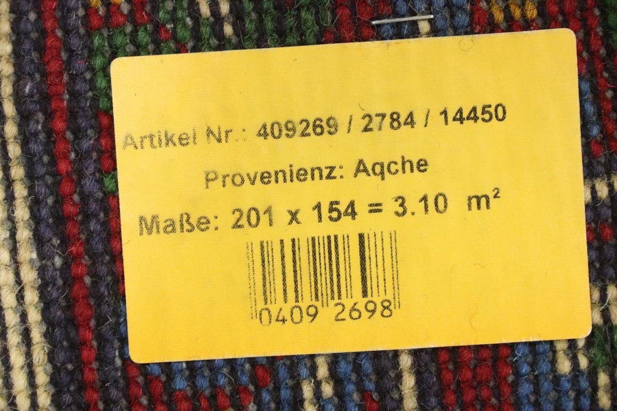 Höhe: Handgeknüpfter 6 mm Orientteppich Trading, 153x202 Afghan Orientteppich, Nain Akhche rechteckig,