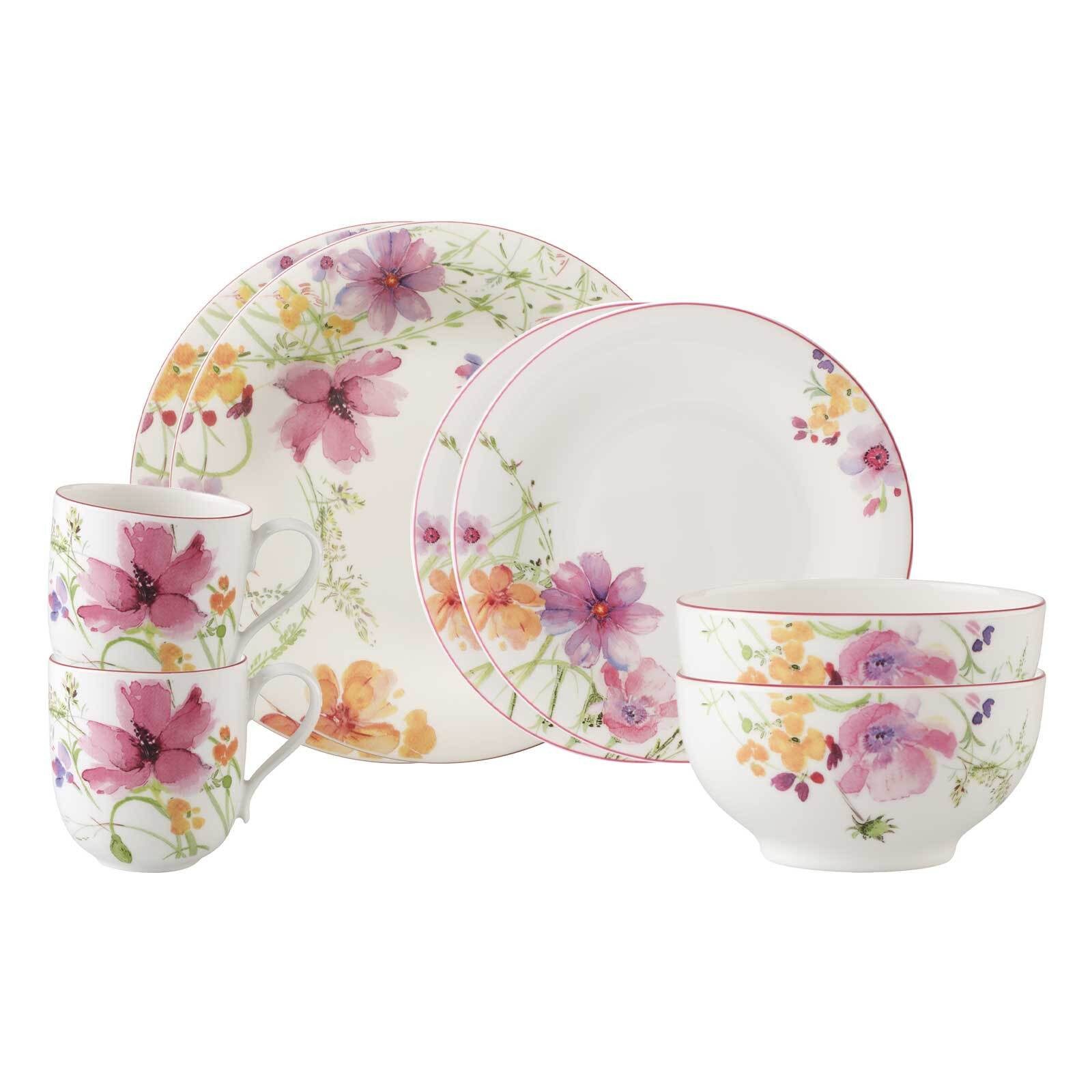 Villeroy & Boch Kombiservice Mariefleur Basic Kombi-Set 8er Set (8-tlg), Porzellan
