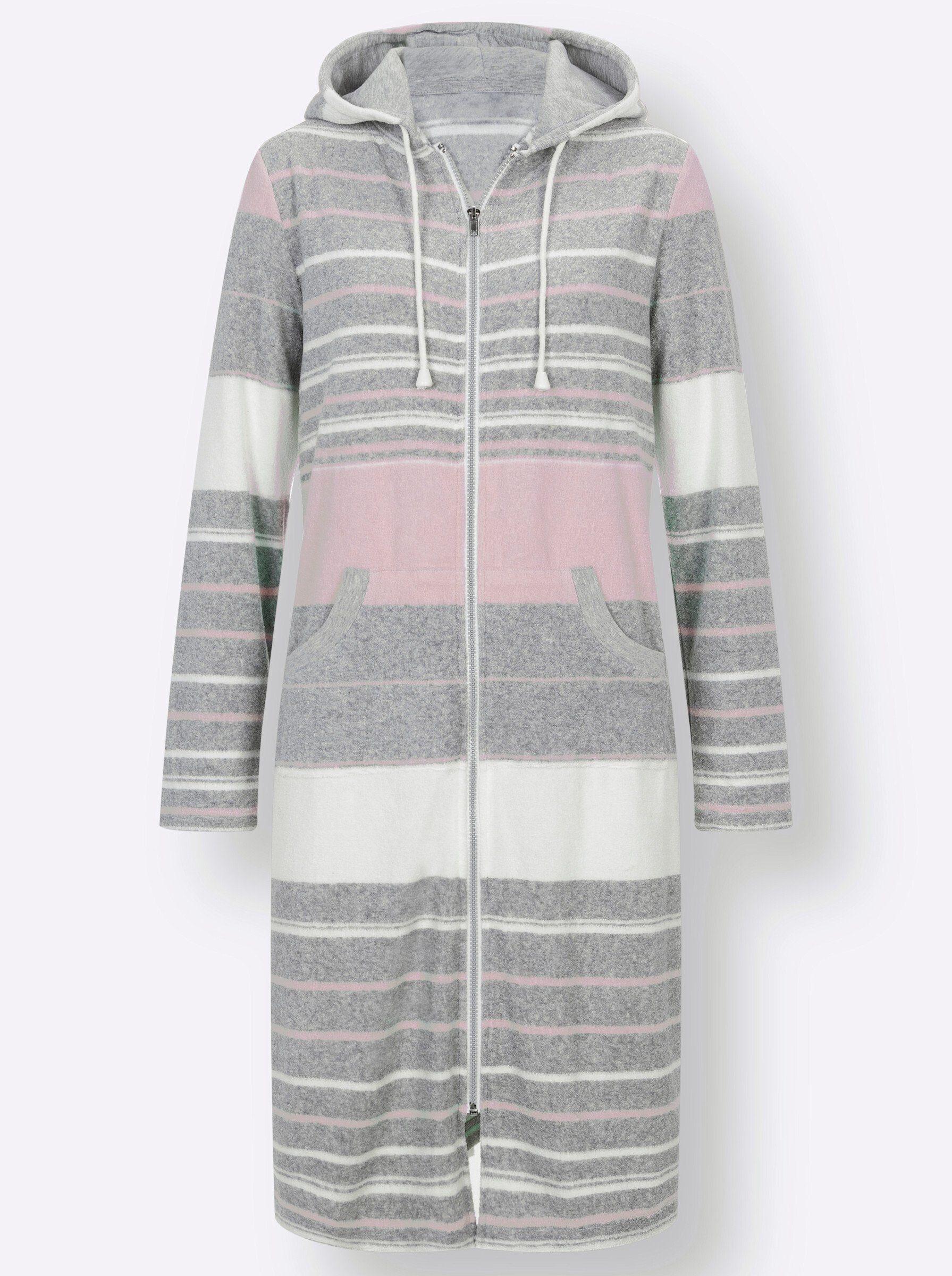 Witt Damenbademantel Bademantel ., Länge ca. 100 cm, Baumwolle, Reißverschluss