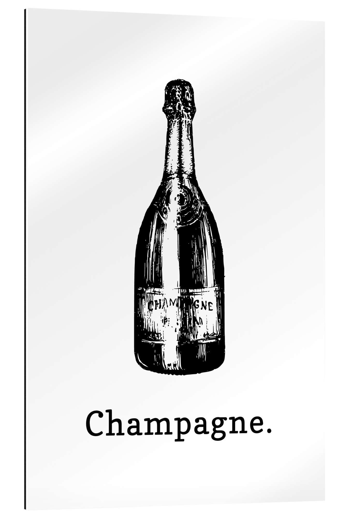 Posterlounge XXL-Wandbild Editors Choice, Champagne., Bar Illustration