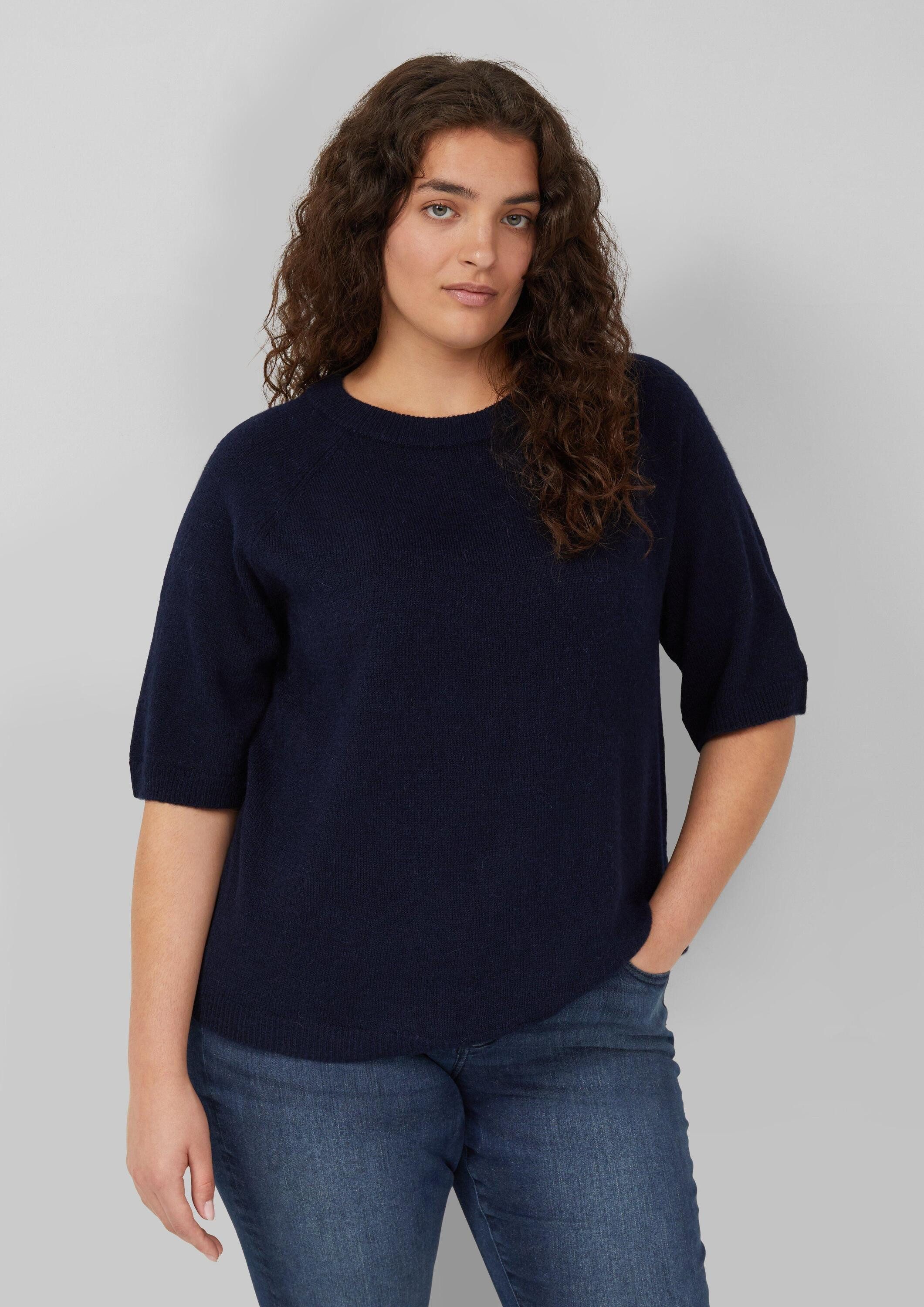 s.Oliver Kurzarmpullover Strickpullover Kurzarmpullover aus Alpakamix günstig online kaufen