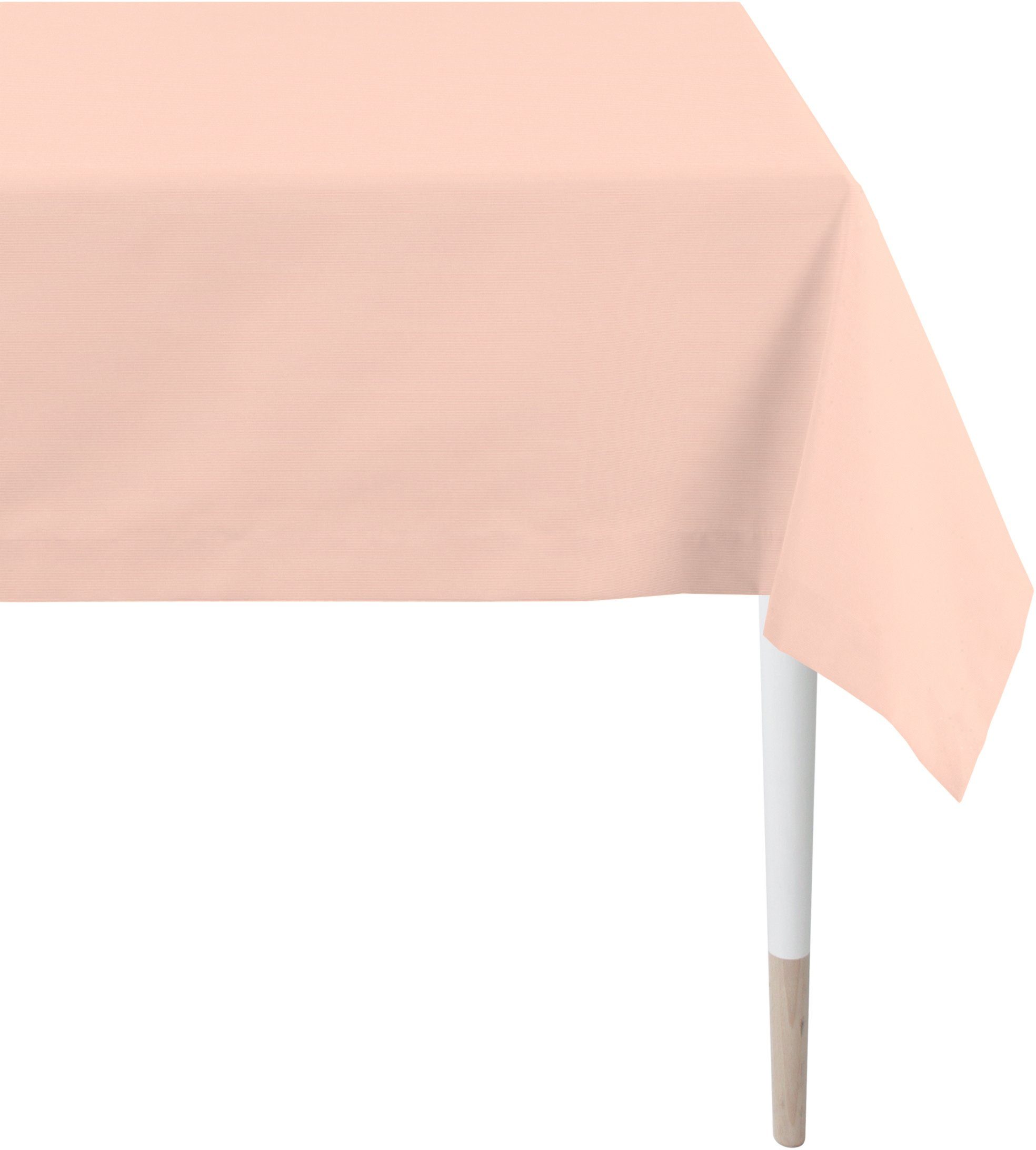 APELT Tischdecke 4362 (1-tlg), Rips-Uni UNI-BASIC apricot