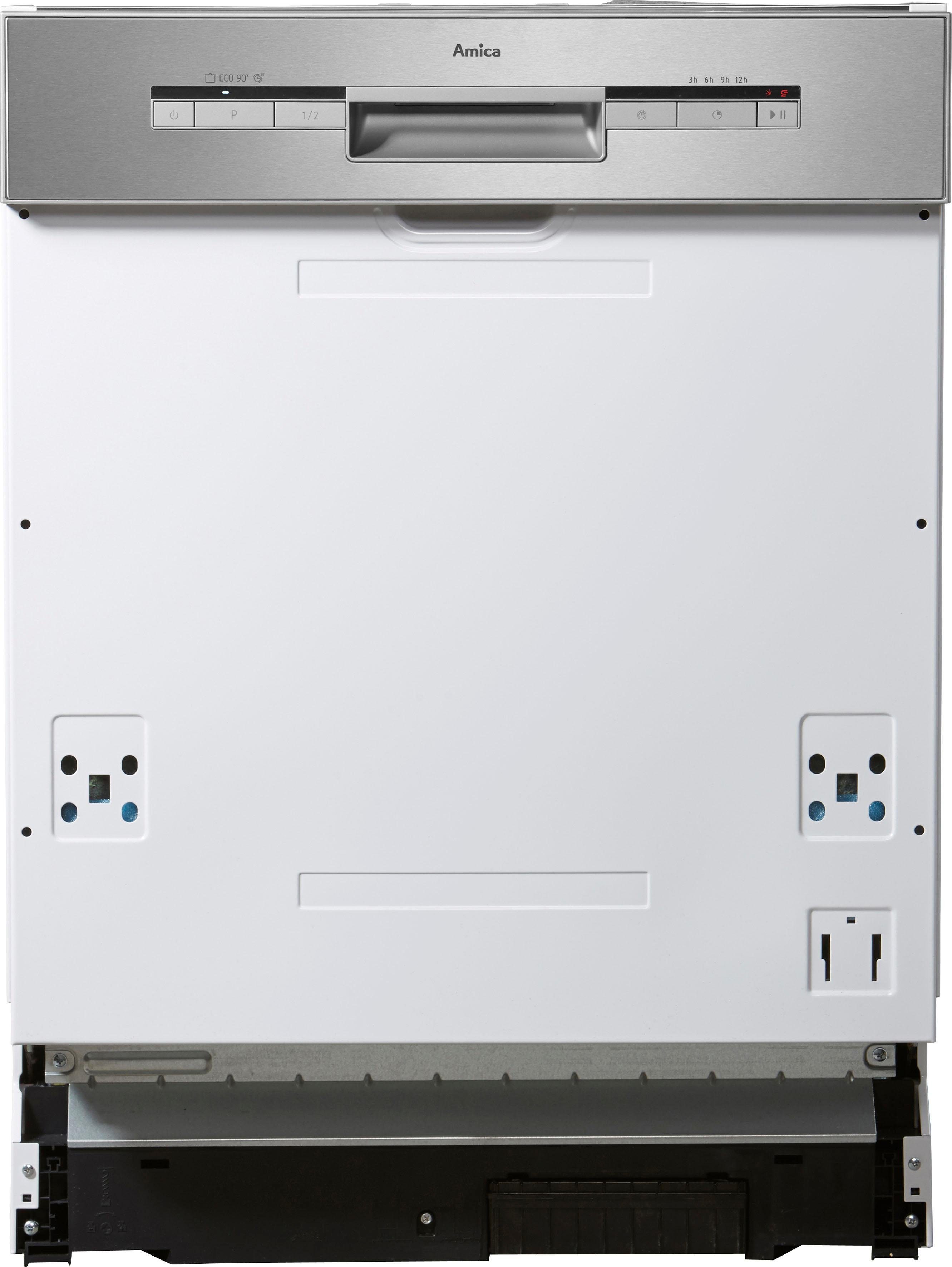 Amica teilintegrierbarer Geschirrspüler EGSP 14797-1 E, 12 Maßgedecke, Startzeitvorwahl