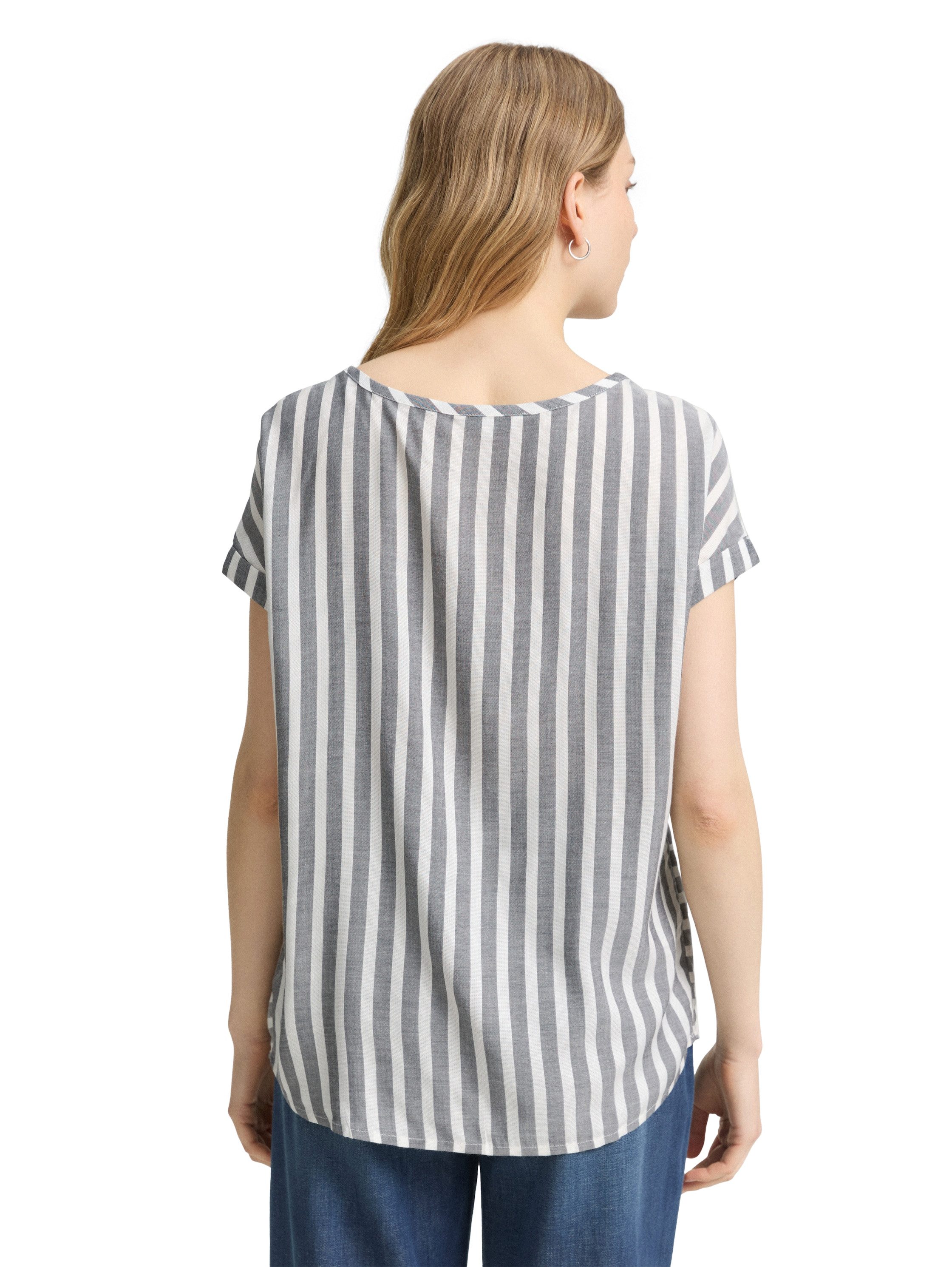 TOM TAILOR Shirtbluse mit Streifen Muster günstig online kaufen
