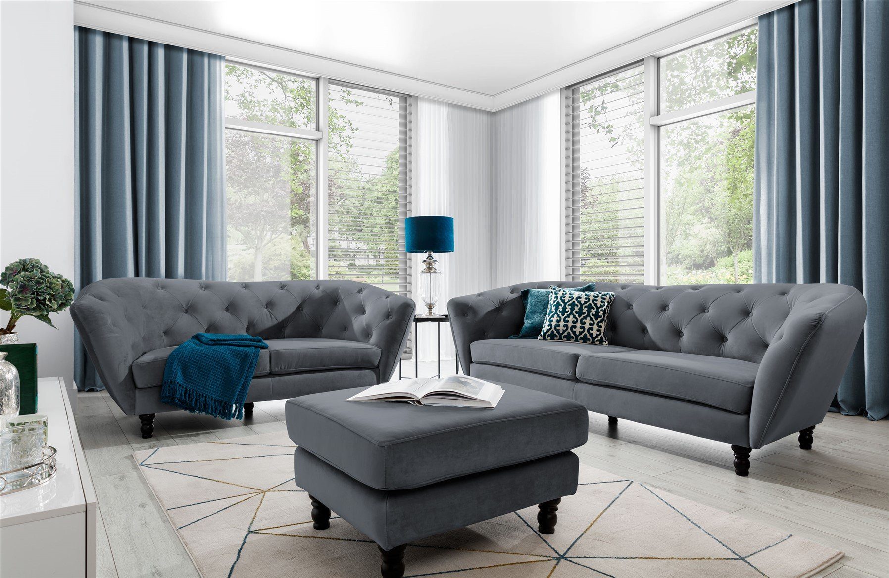 Fun Möbel Polstergarnitur Sofa-Set 3-2-1 Designer-Sofa günstig online kaufen