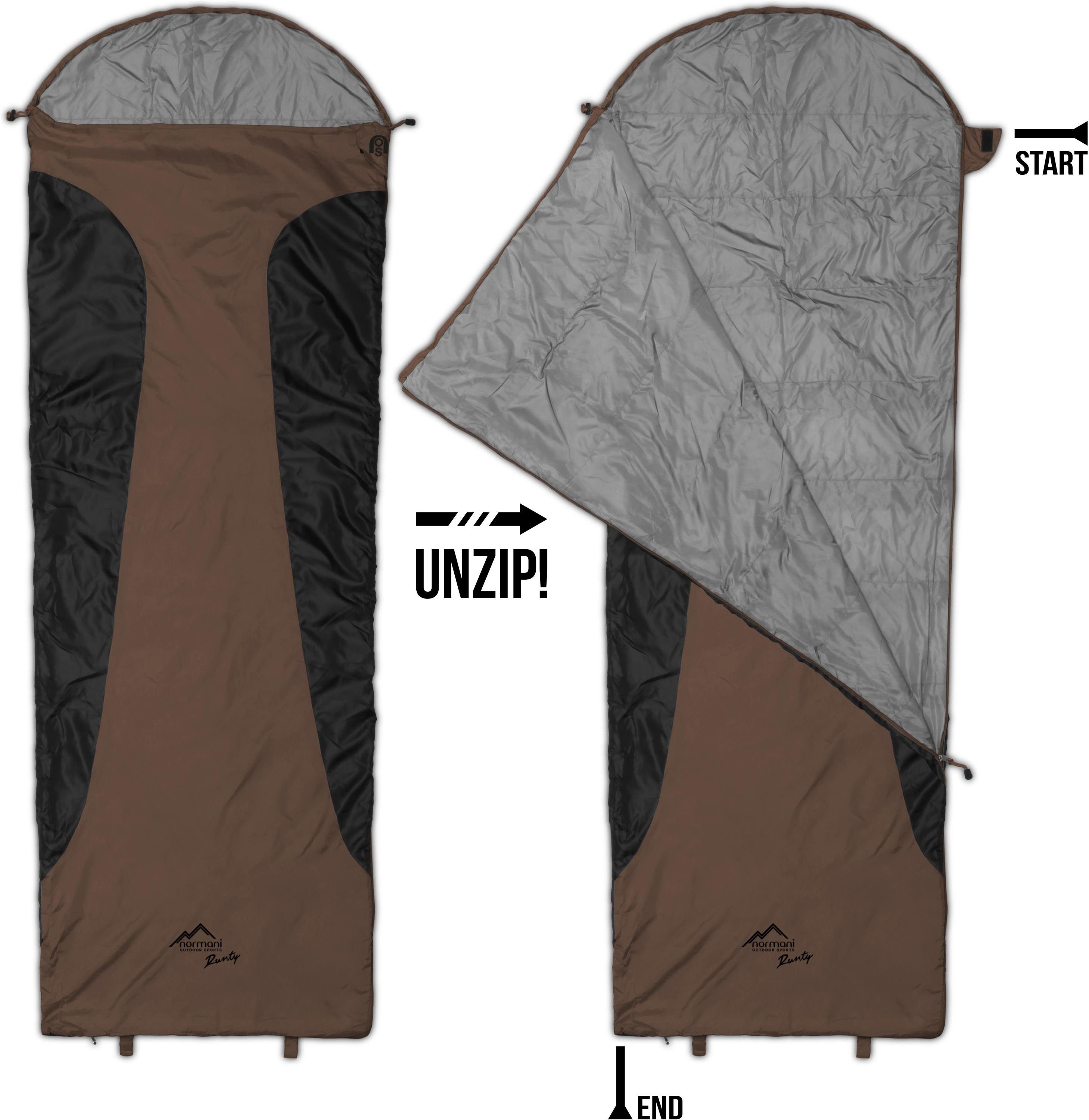 normani Deckenschlafsack Ultralight-Schlafsack (RV links) Runty, Ultraleicher, kompakter Einzelschlafsack mit 3D Microtech - 570 g