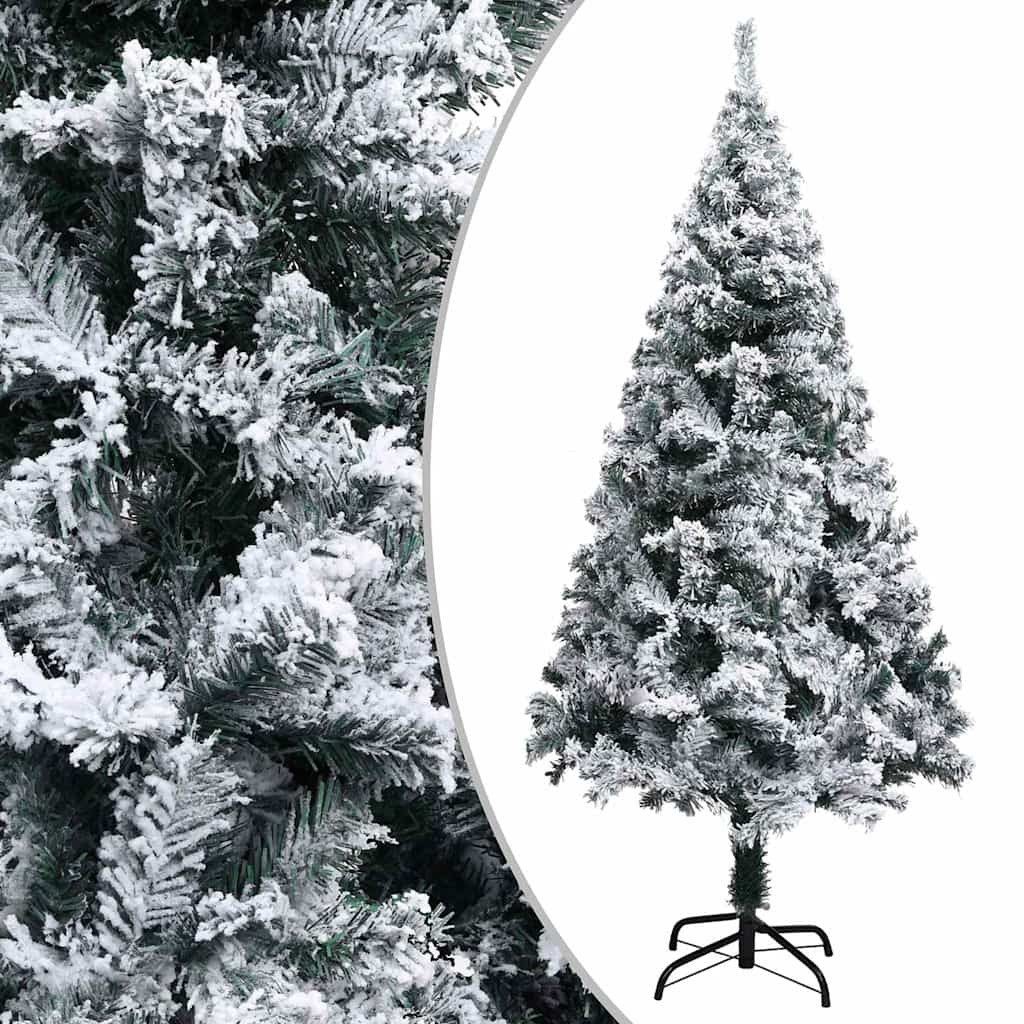 vidaXL Künstlicher Weihnachtsbaum vidaXL Künstlicher Weihnachtsbaum mit Schnee Grün 120 cm PVC