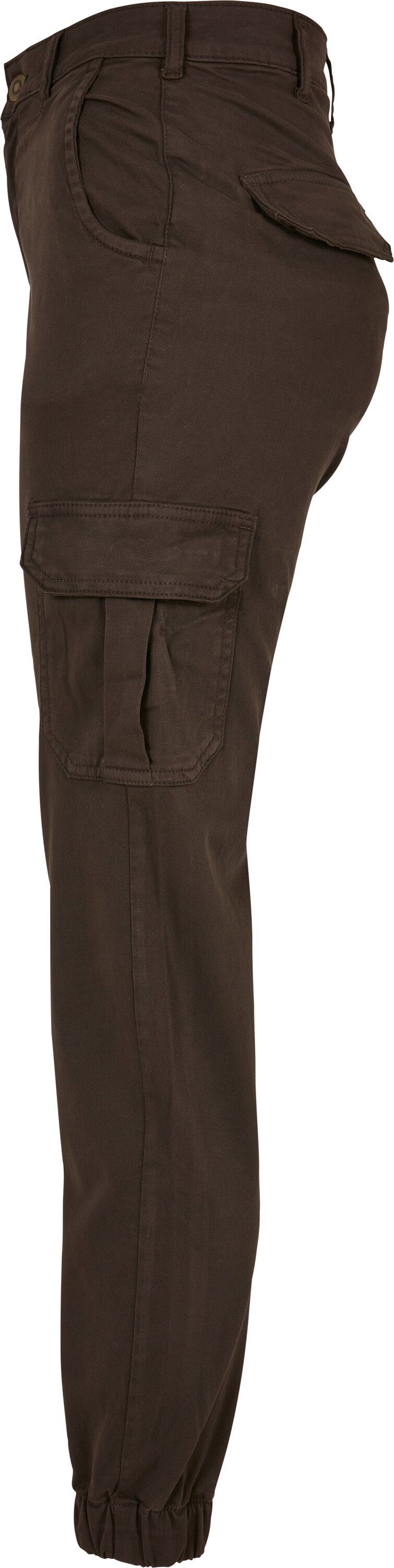 Waist Ladies Cargohose CLASSICS Pants URBAN Cargo Damen brown High (1-tlg)