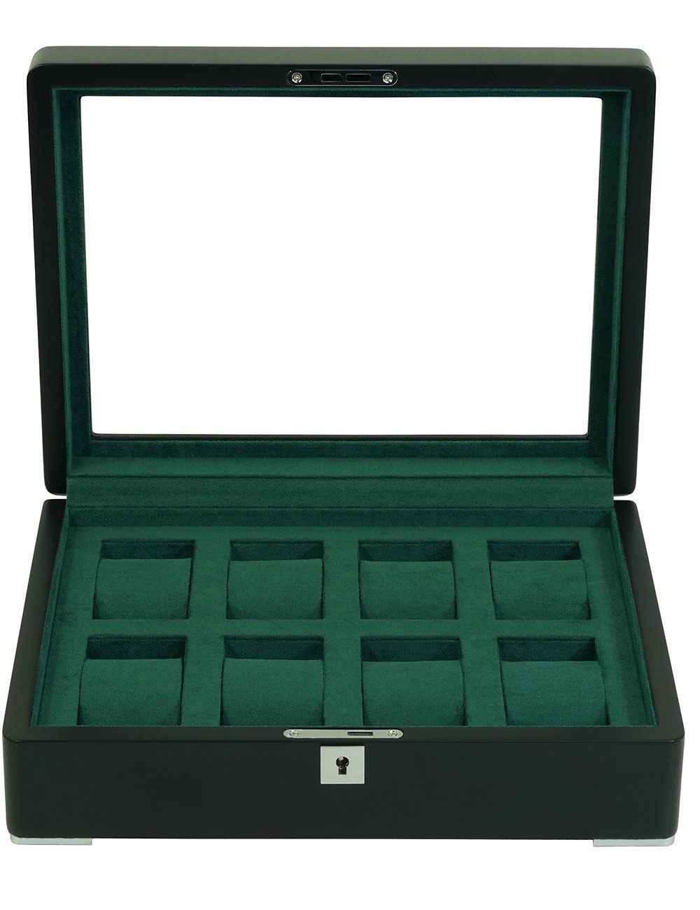 Rothenschild Uhrenbox Rothenschild RS-3420-8-BL-GRE Uhrenbox schwarz [8] mit grünem Samt