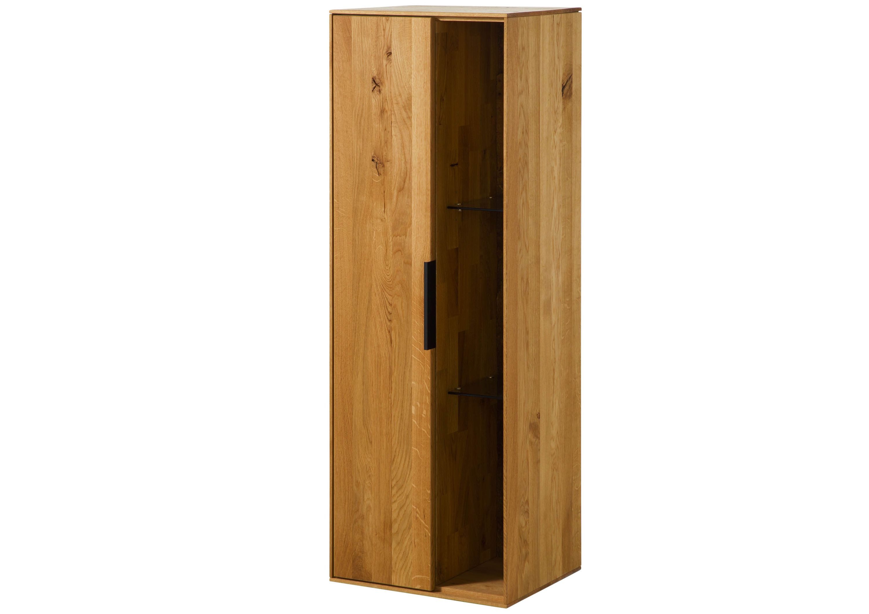 Massivmoebel24 Hängevitrine LINDAU (Wildeiche 46x38x132 natur geölt LINDAU #12) Wildeiche 46x38x132 natur geölt LINDAU #12