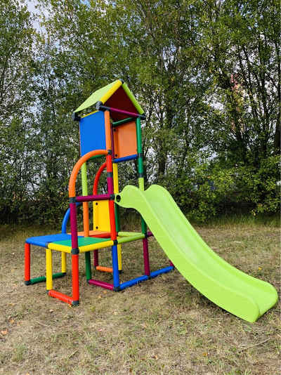 move and stic Klettergerüst TONI Spielturm mit Rutsche für Kleinkinder für Indoor und Outdoor, (259 tlg. Set), zerlegter Bausatz incl. Aufbauanleitung