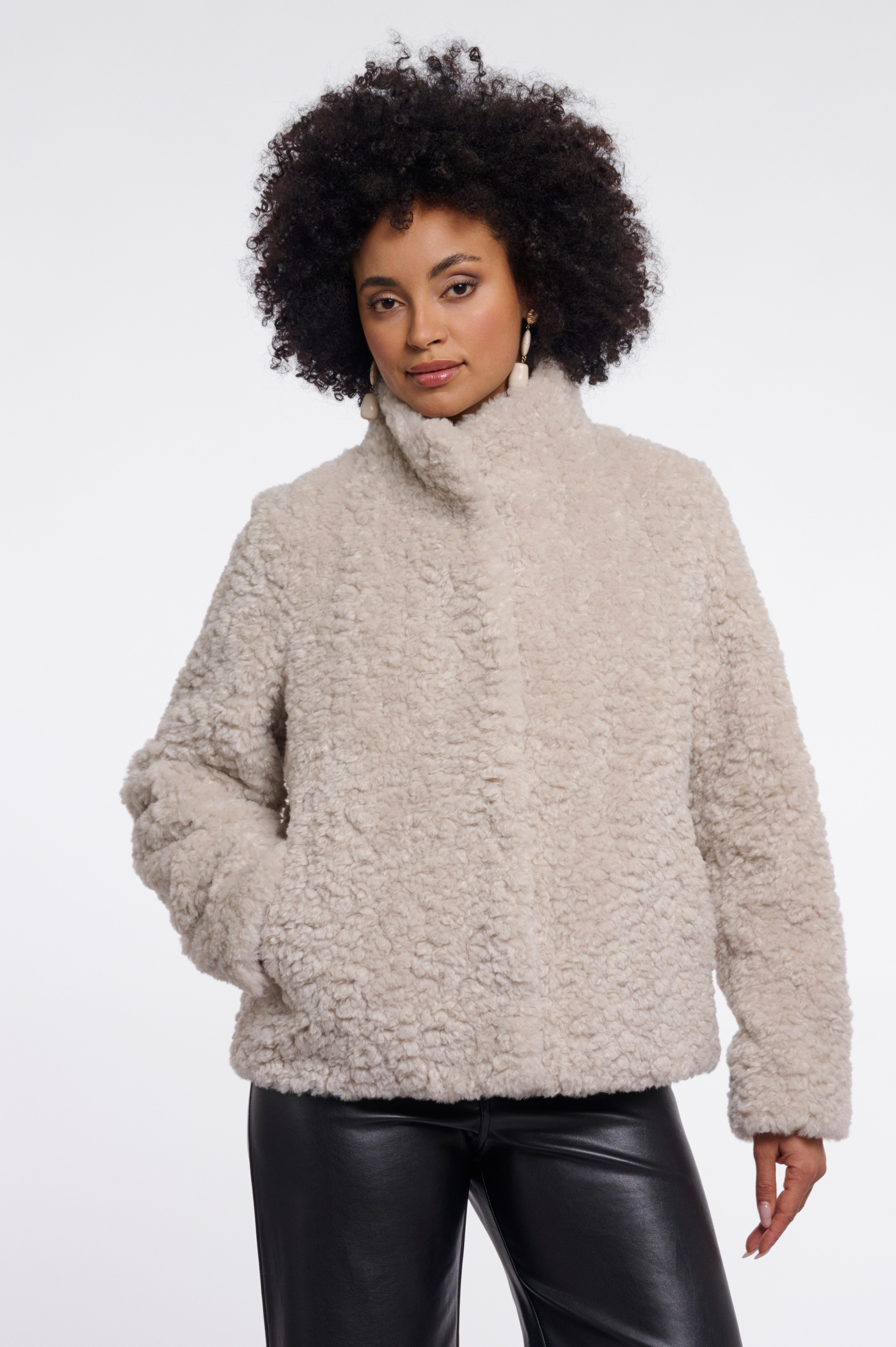 Rino & Pelle Kurzjacke KION in Fell-Optik