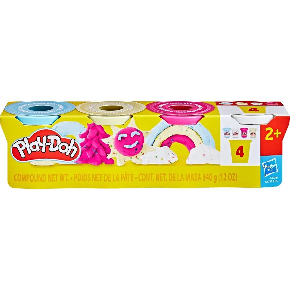 Vedes Knete Play-Doh 4Er-Pack Konfettiknete