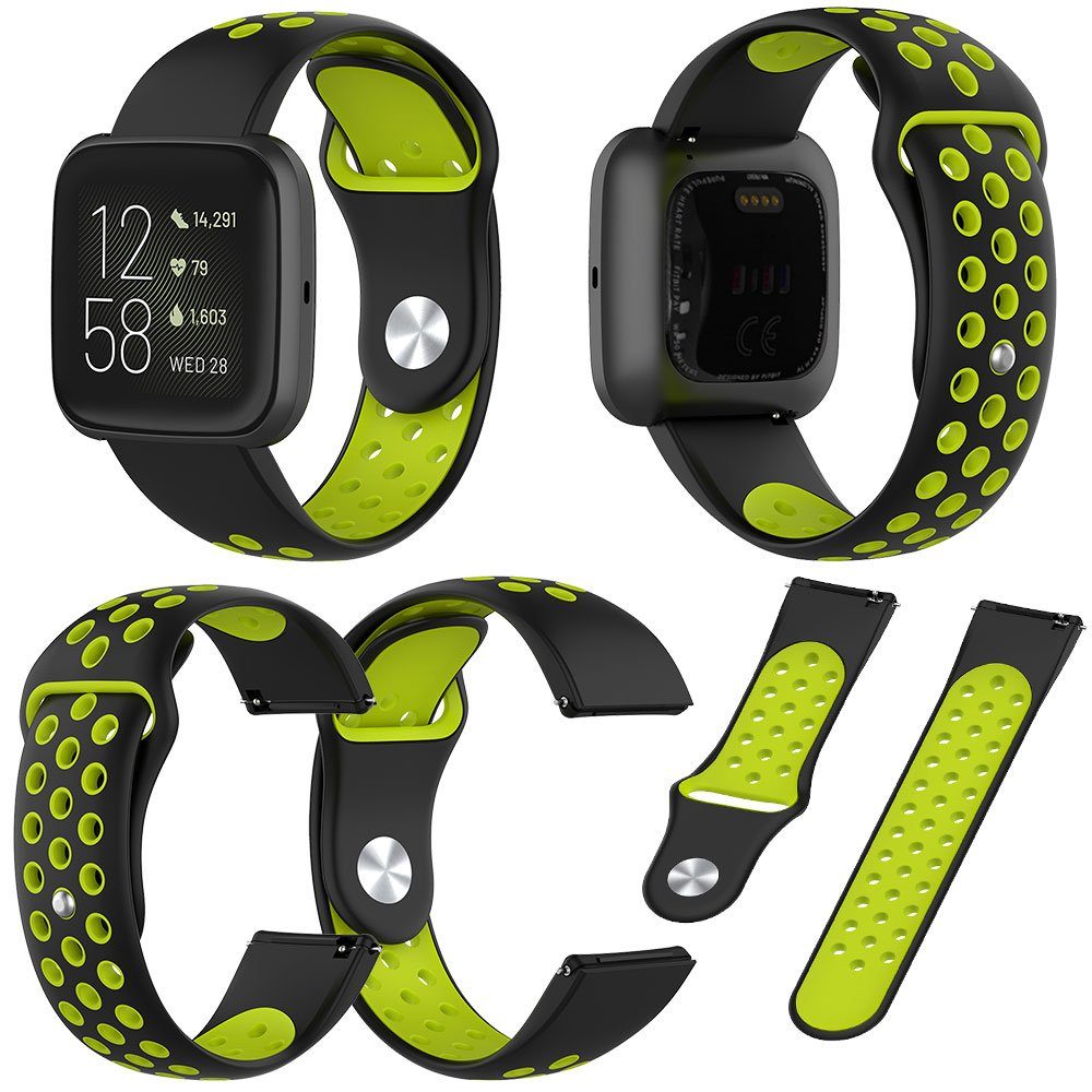 Wigento SmartwatchArmband »Für Fitbit Versa 2 Kunststoff / Silikon
