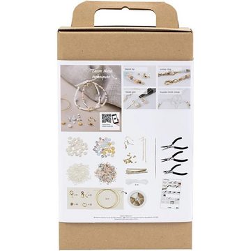 Creotime Bastelperlen Starter Kreativ Set Schmuck - Klassische Perlen