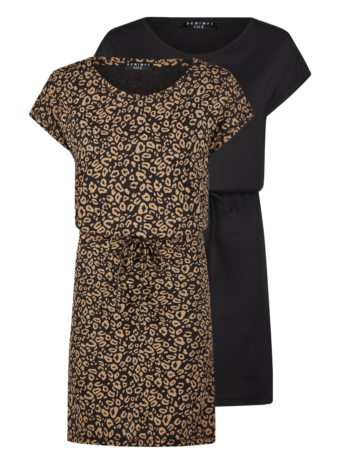 DENIMFY Sommerkleid Damen Kleid DFBella A-Linie Kurzarm Sommerkleid mit Run günstig online kaufen