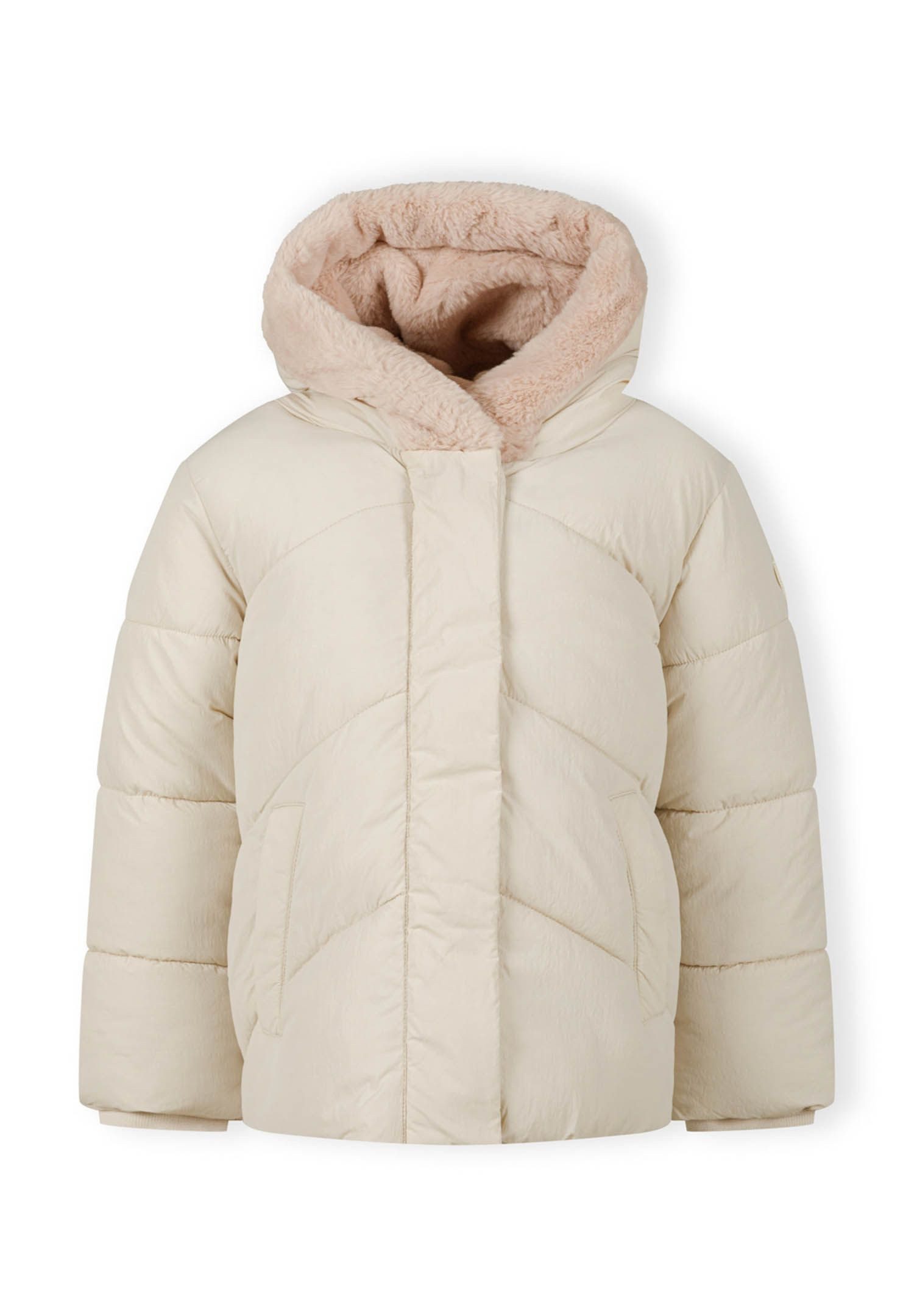 MINOTI Winterjacke Winterjacke mit Fleecefutter, Kapuze mit Fellbesatz (9m-8y) kuschelig