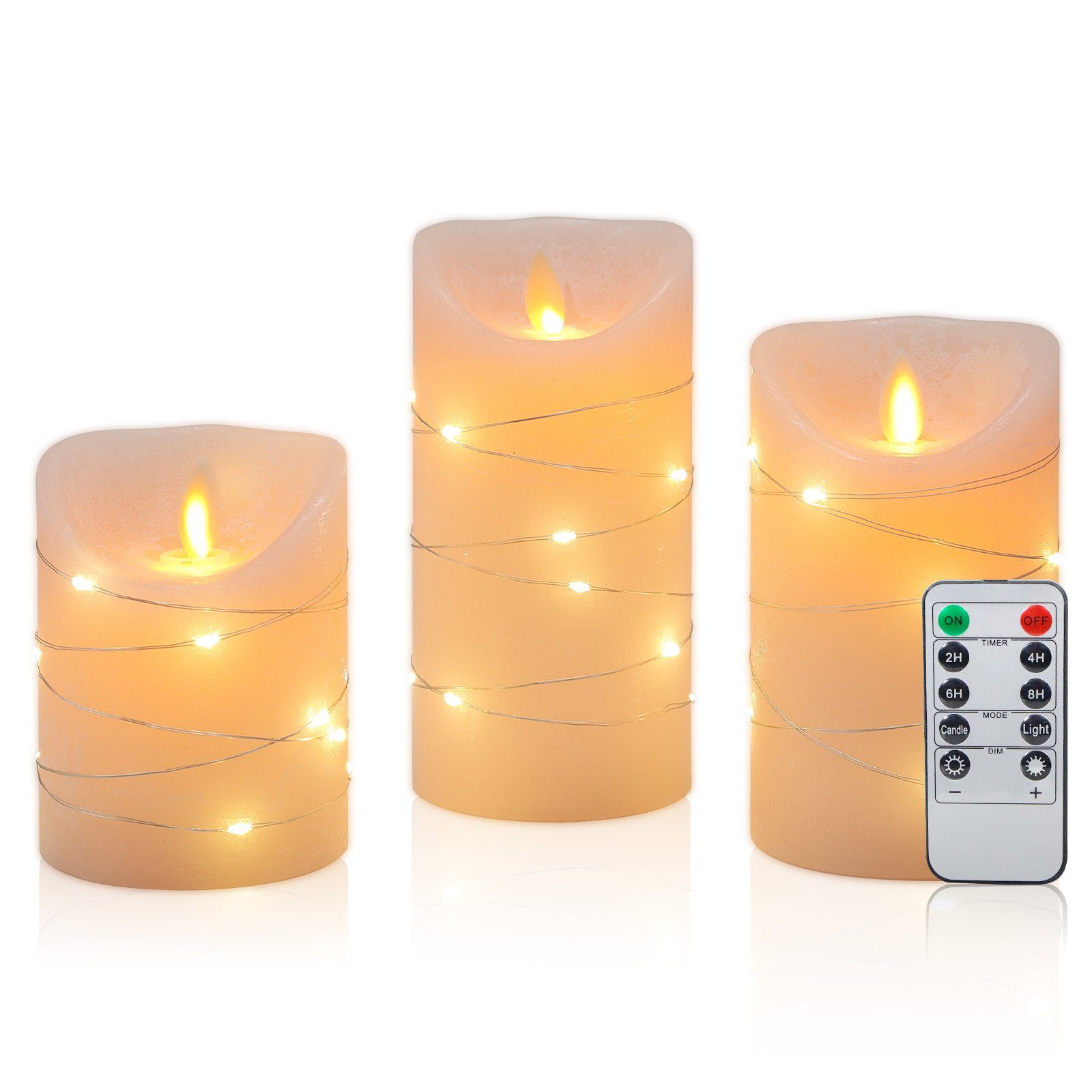 CCLIFE LED-Kerze LED Kerzen 3er 5er Set mit Fernbedienung Timer Funktion günstig online kaufen