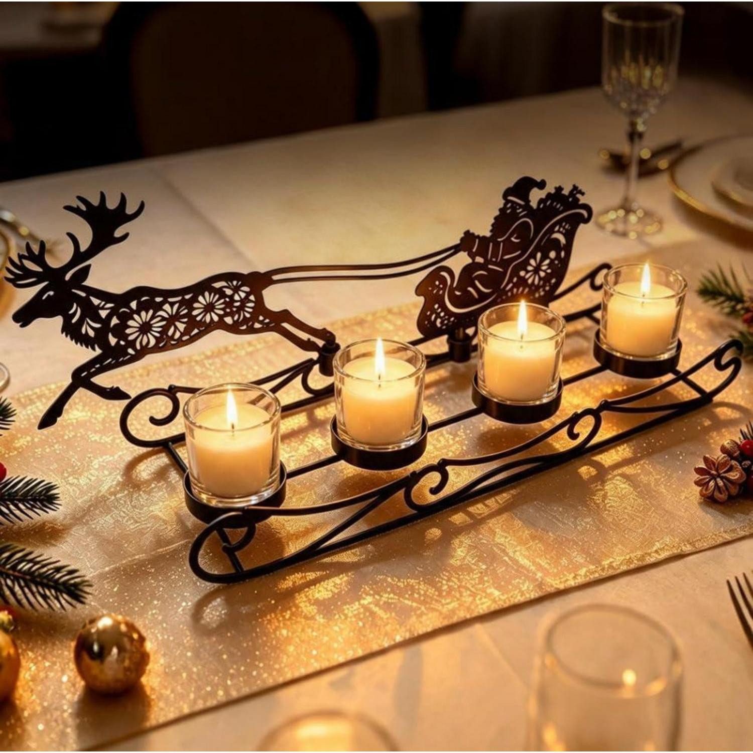 LuxusKollektion Adventskranz Adventskranz Metall Modern Weihnachtsmotiv 2026
