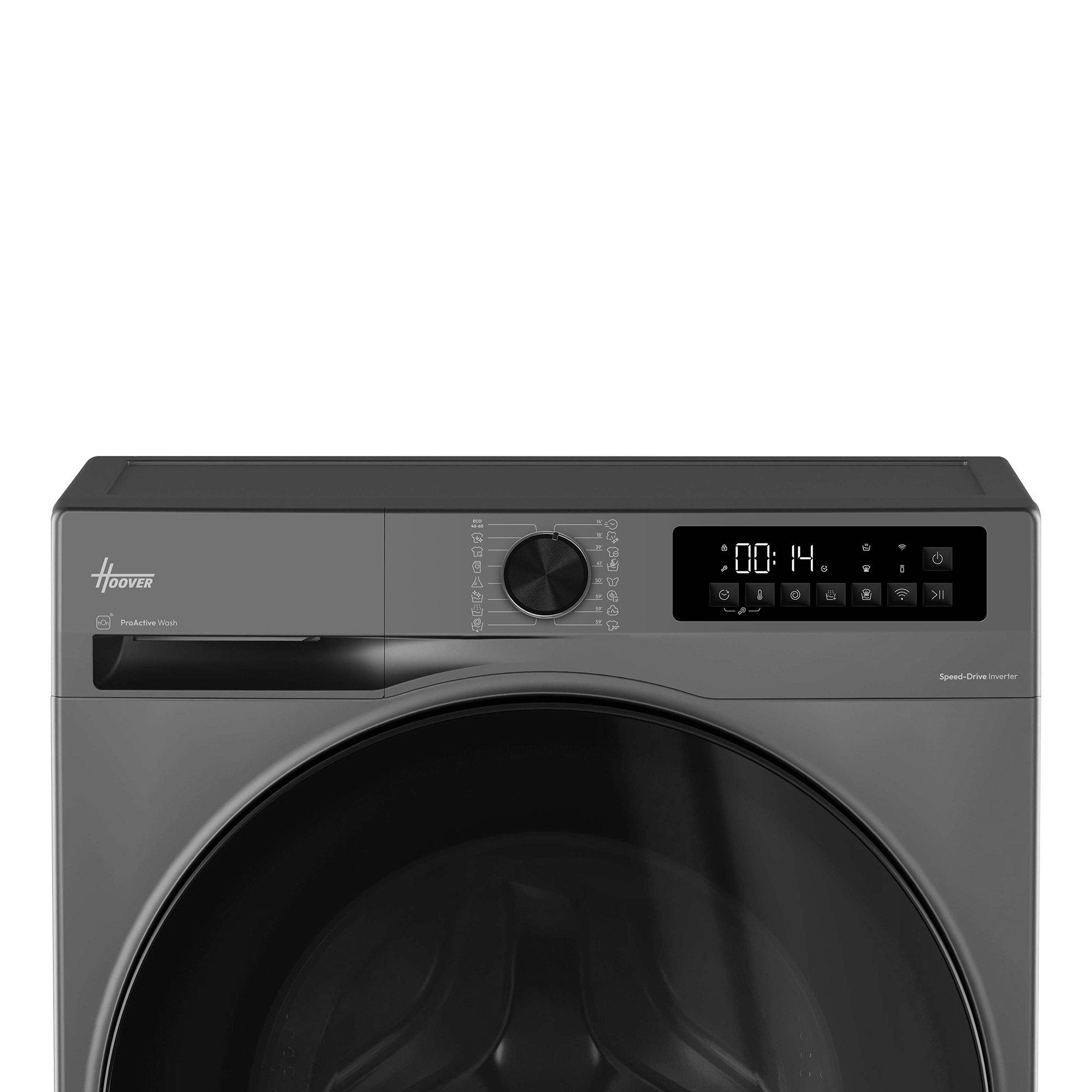 Hoover Waschmaschine H/ProWash 500 HBRQ610BCL8G-S, 10 kg, 1600 U/min, ProActive Wash, Soft Drum, Schnellprogramm – Bild 5 von 5