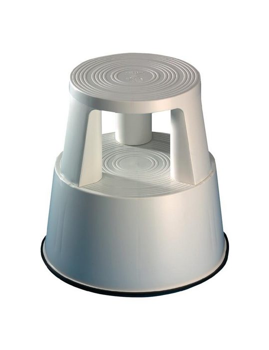 WEDO Arbeitshocker Rollhocker Kunststoff lichtgrau Höhe mit/ohne Belastung 425/430 mm Oberer-Ø 290 mm Unterer-Ø 440 mm
