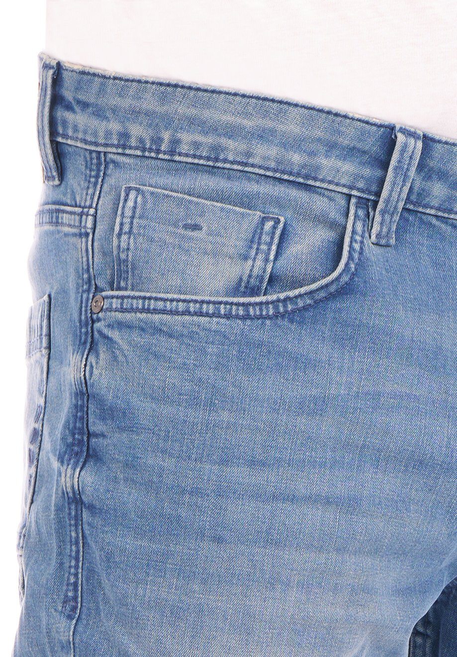 TOM TAILOR MARVIN - Jeans a sigaretta - dark stone/wash denim/blu scuro