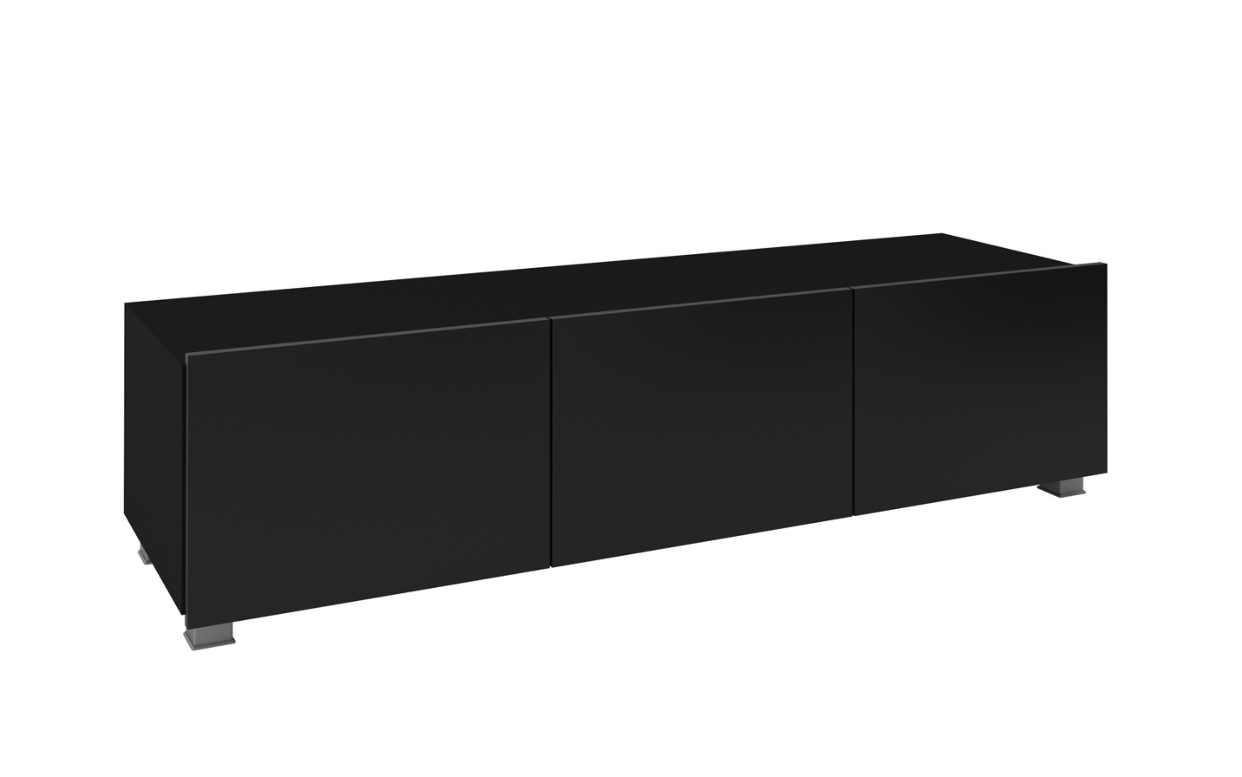 Furnix Lowboard PUNE Sideboard 150 cm TV-Schrank für Wohnzimmer, 3 Fächer, 3 Türen, Wandmontage möglich, 150x37x43 cm