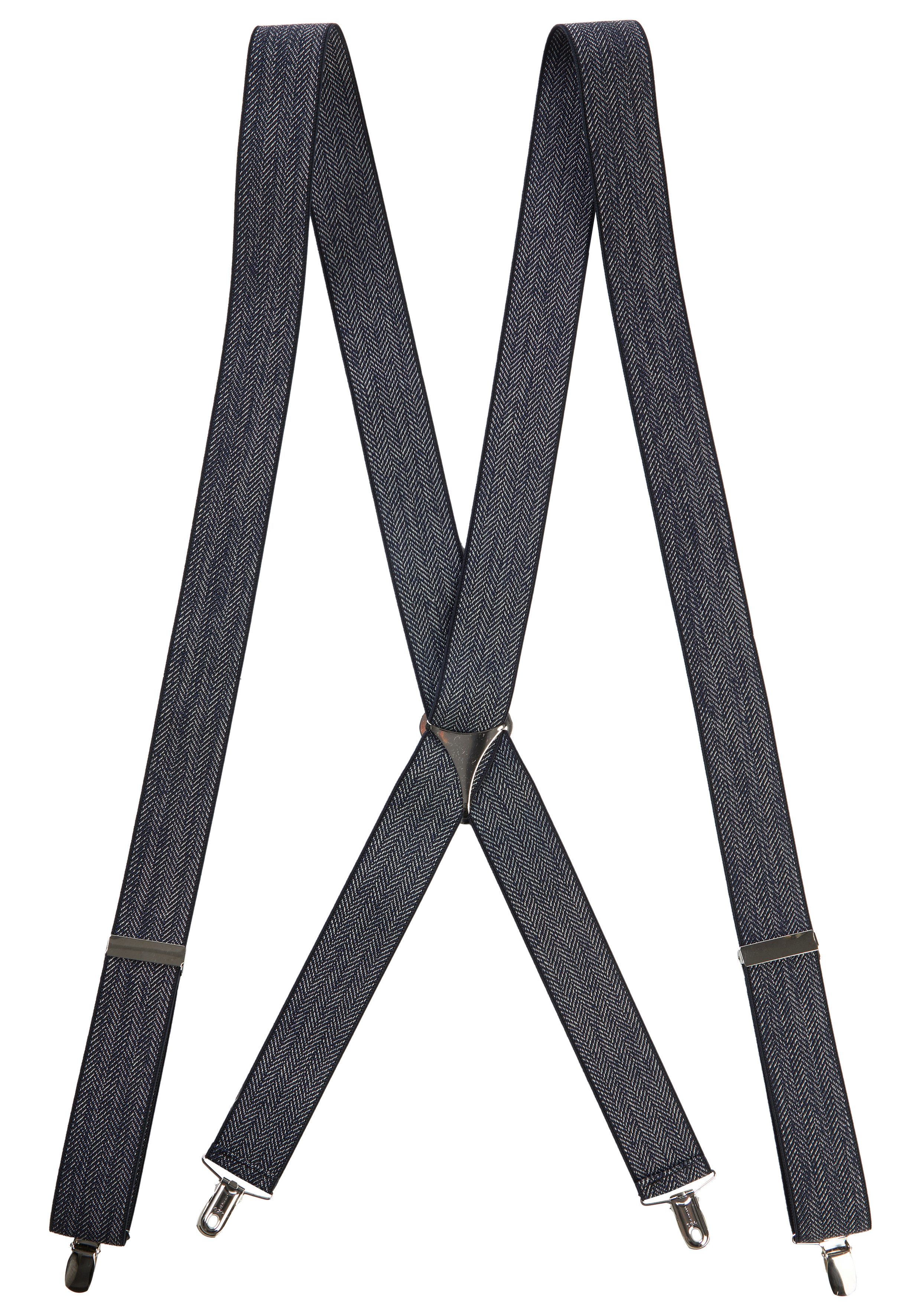Man's World Hosenträger in klassischer X-Form & bequemer Breite & extra Länge - NEW