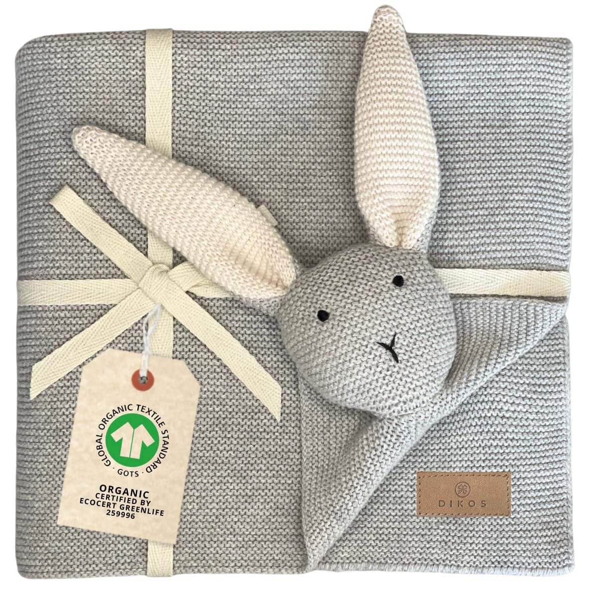 Babydecke DIKOS® Babydecke SCHMUSE-HASE Baby Geschenk Mädchen Junge Geschenkset