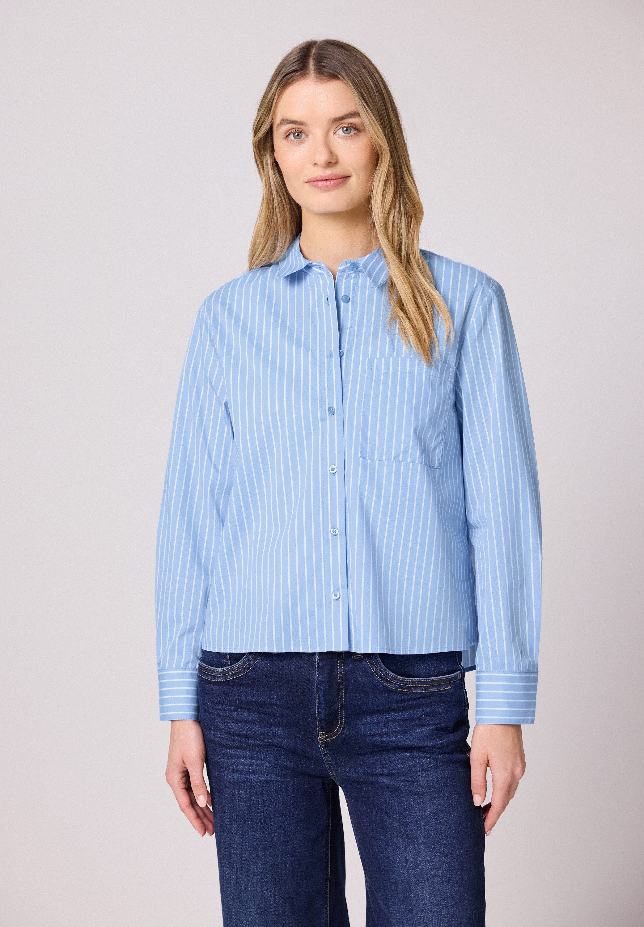 STREET ONE Langarmbluse mit Brusttasche