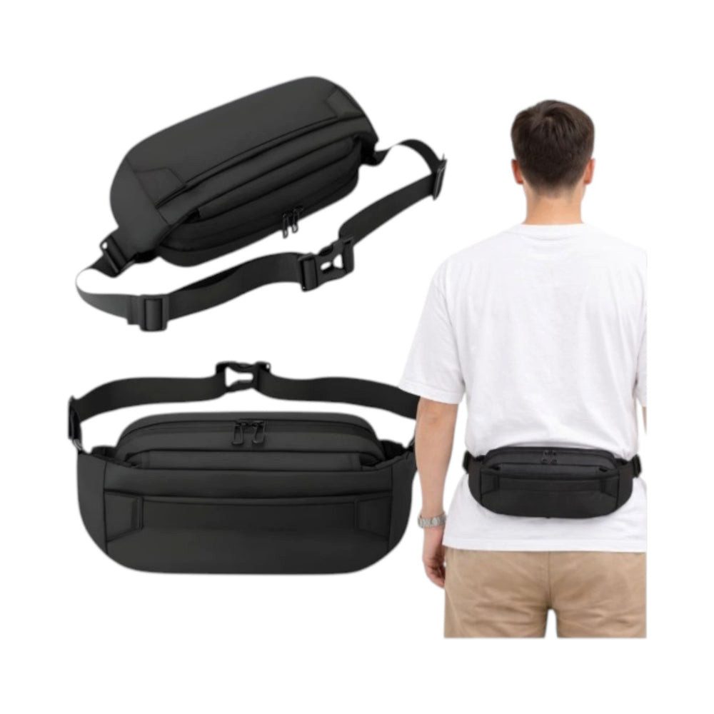 Bauchtasche Herren Gürteltasche Hüfttasche Schwarz – Verstellbare Sporttasche
