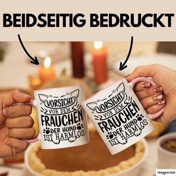 Trendation Tasse Frauchen Tasse Geschenk Hundebesitzerin Spruch Geschenkidee Kaffee-Bec