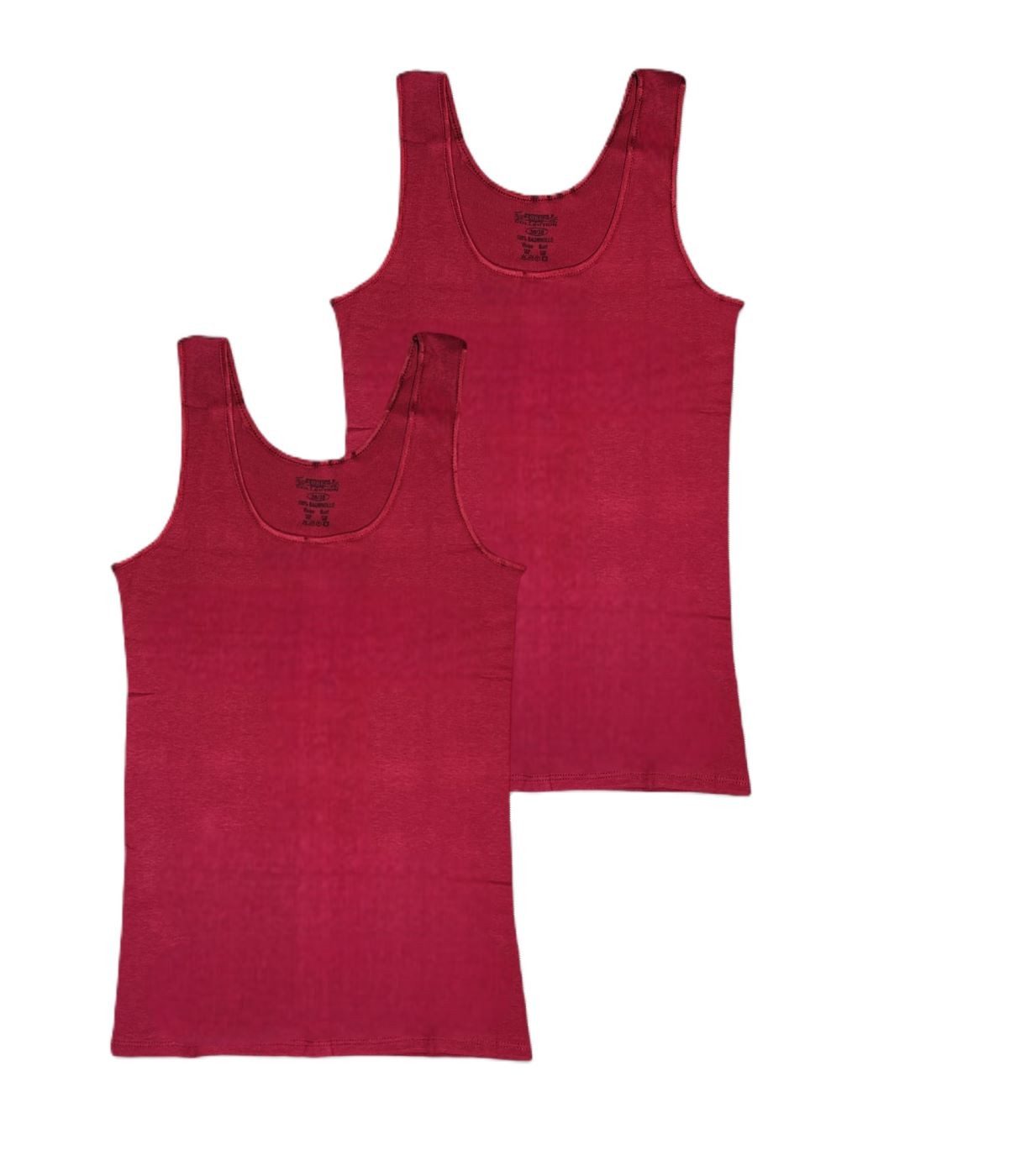 Toker Collection® Unterhemd Damen Achselhemd mit Satinkante 2 Stück (Packung, 2er-Pack) aus reiner Baumwolle