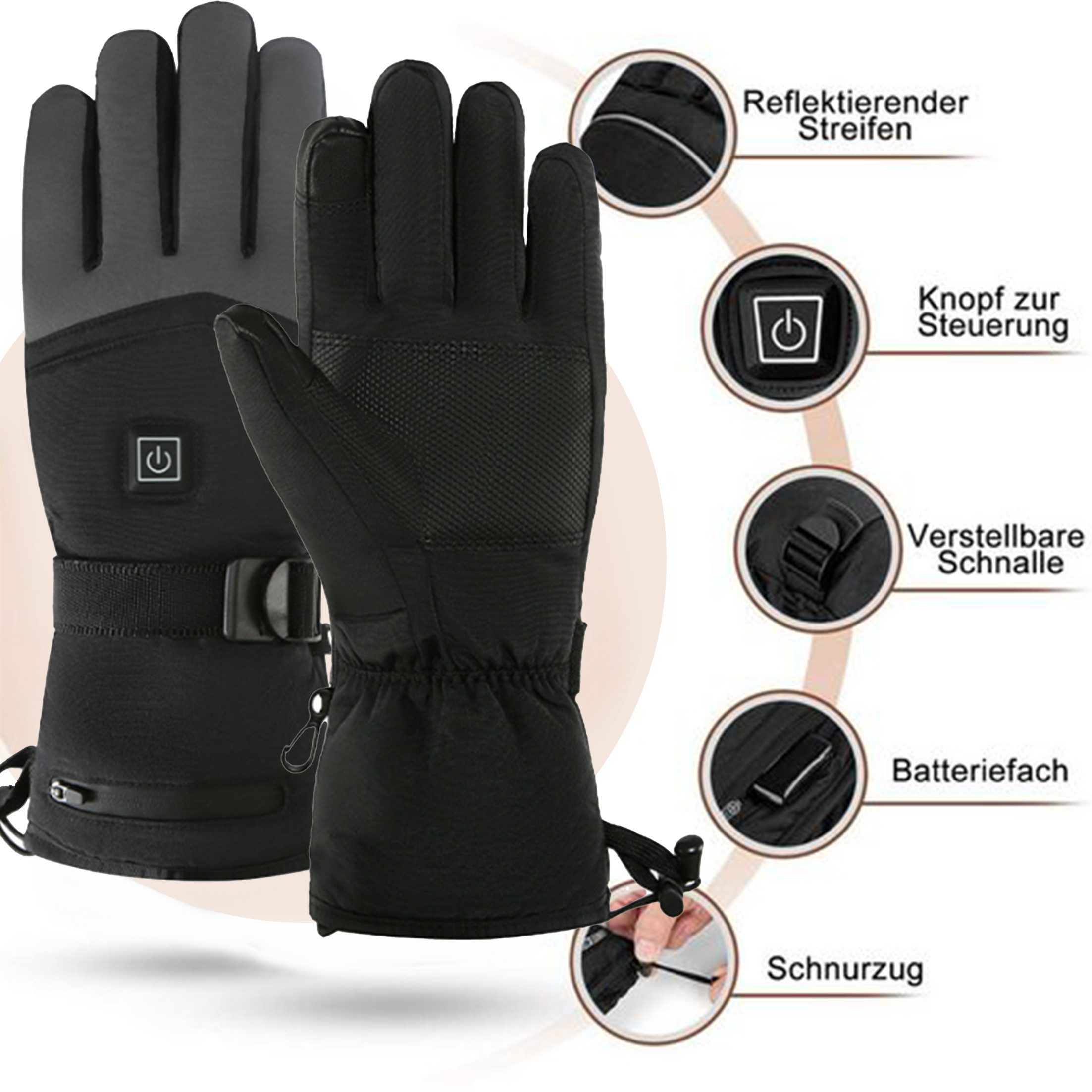 KINSI Thermohandschuhe Elektrische Handschuhe mit 3-stufiger Temperaturrege günstig online kaufen