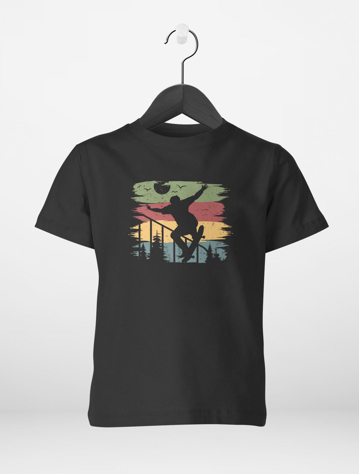 Print-Shirt Kinder T-Shirt Jungen Skateboard Retro Skater Printshirt Streetwear