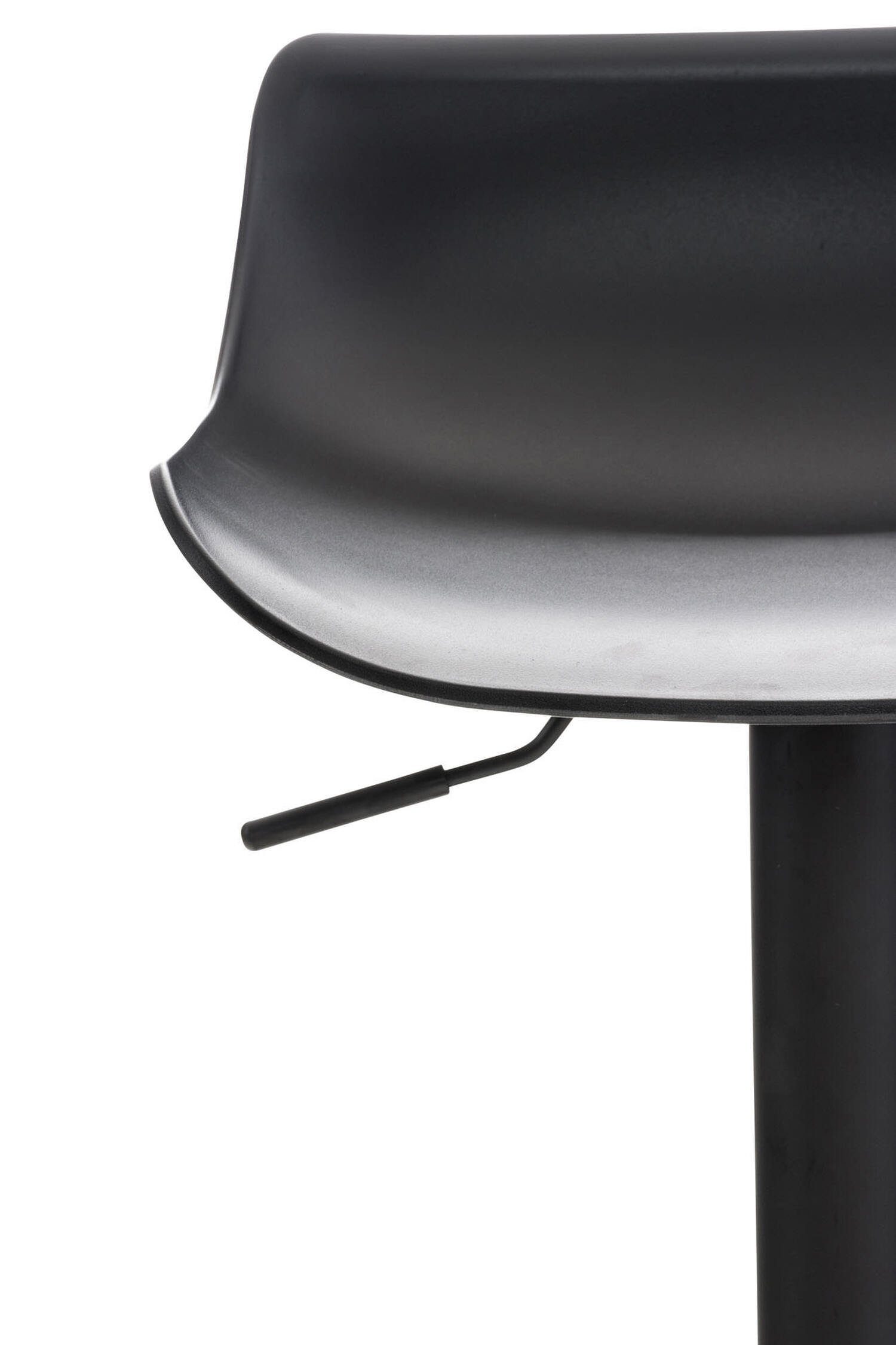 & und Kunststoff für - Gestell Sitzfläche: Schwarz - angenehmer Hocker Theke (Barstuhl drehbar), Metall und TPFLiving bequemer Küche Averna mit höhenverstellbar Rückenlehne schwarz Barhocker Fußstütze