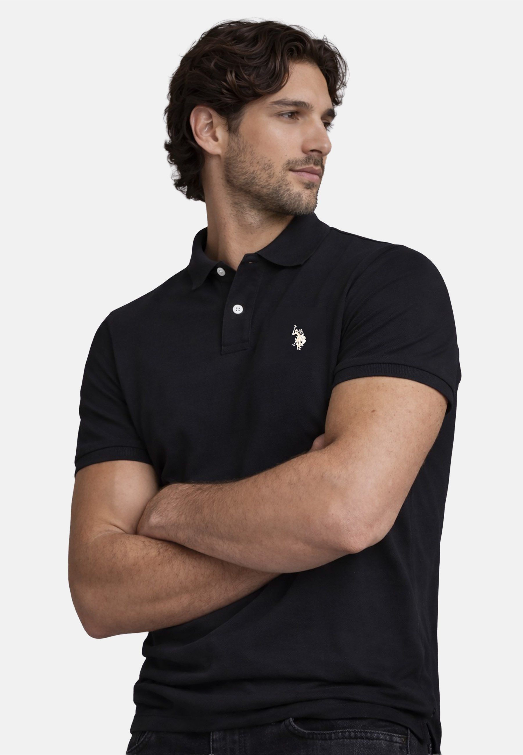 U.S. Polo Assn. Poloshirt USBrodyy – Herren Shirt aus Baumwolle mit Logo-Stickerei 100 % Baumwolle mit klassischem Polokragen und geradem Schnitt