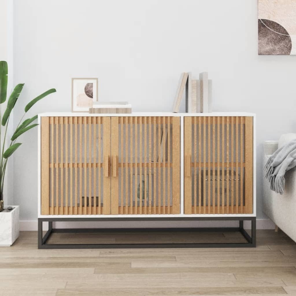 vidaXL Sideboard NA Sideboard Weiß 105x30x65 cm Spanplatte Kommode
